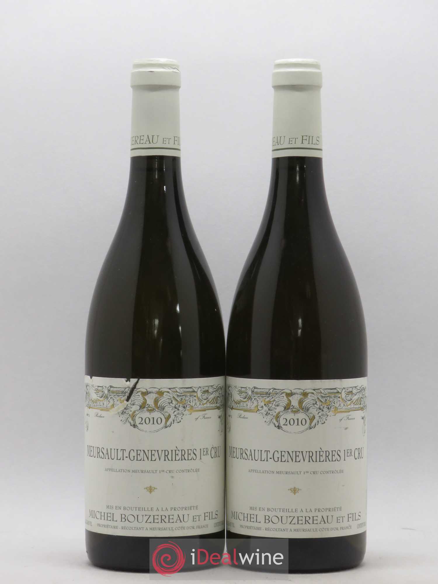 Meursault 1er Cru Les Genevrières Michel Bouzereau et Fils (Domaine) 2010 - Lot de 2 bouteilles - 0