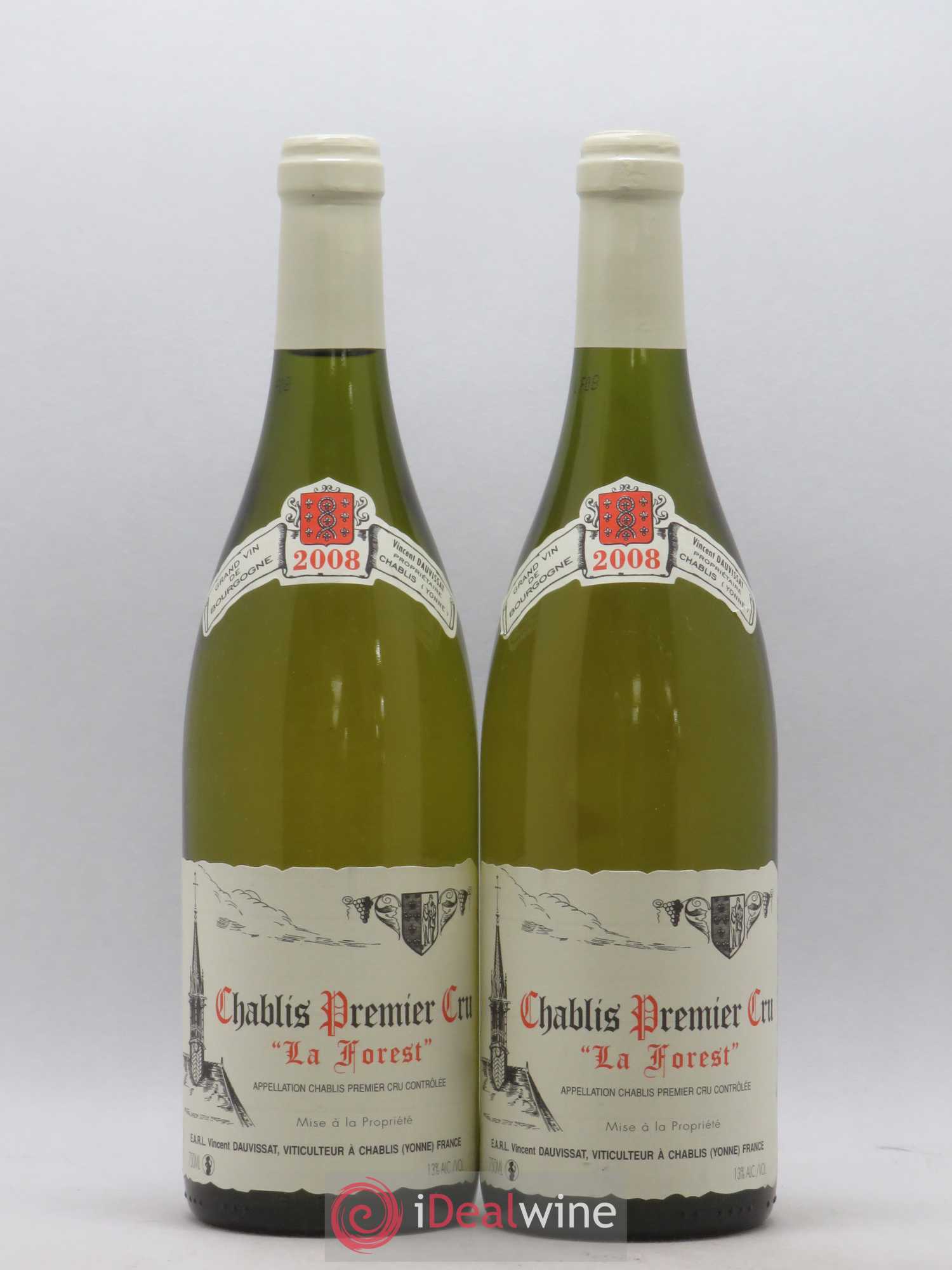 Chablis 1er Cru La Forest Vincent Dauvissat (Domaine) 2008 - Lot de 2 bouteilles - 0