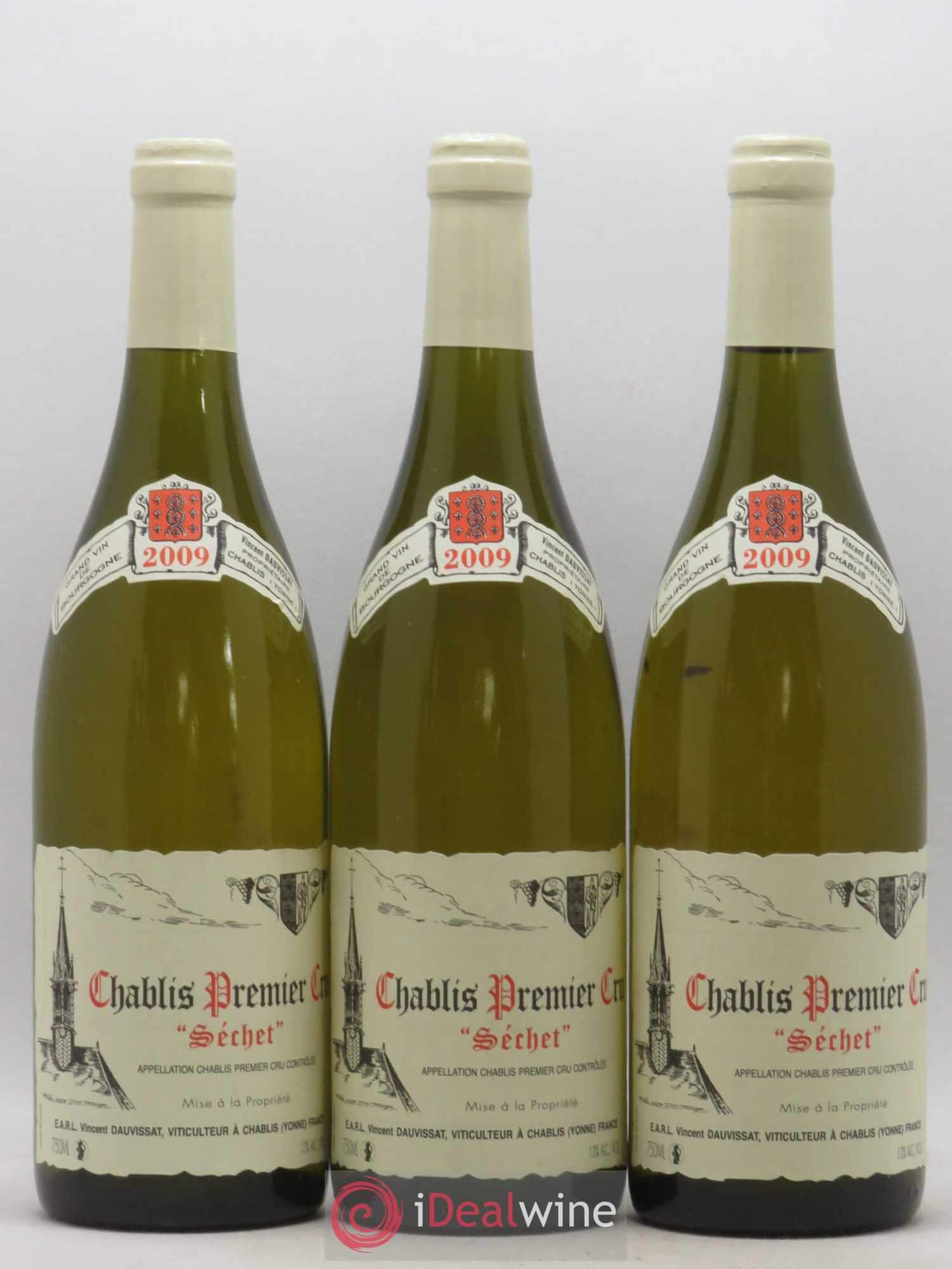 Chablis 1er Cru Séchet Vincent Dauvissat (Domaine) 2009 - Lot de 3 bouteilles - 0