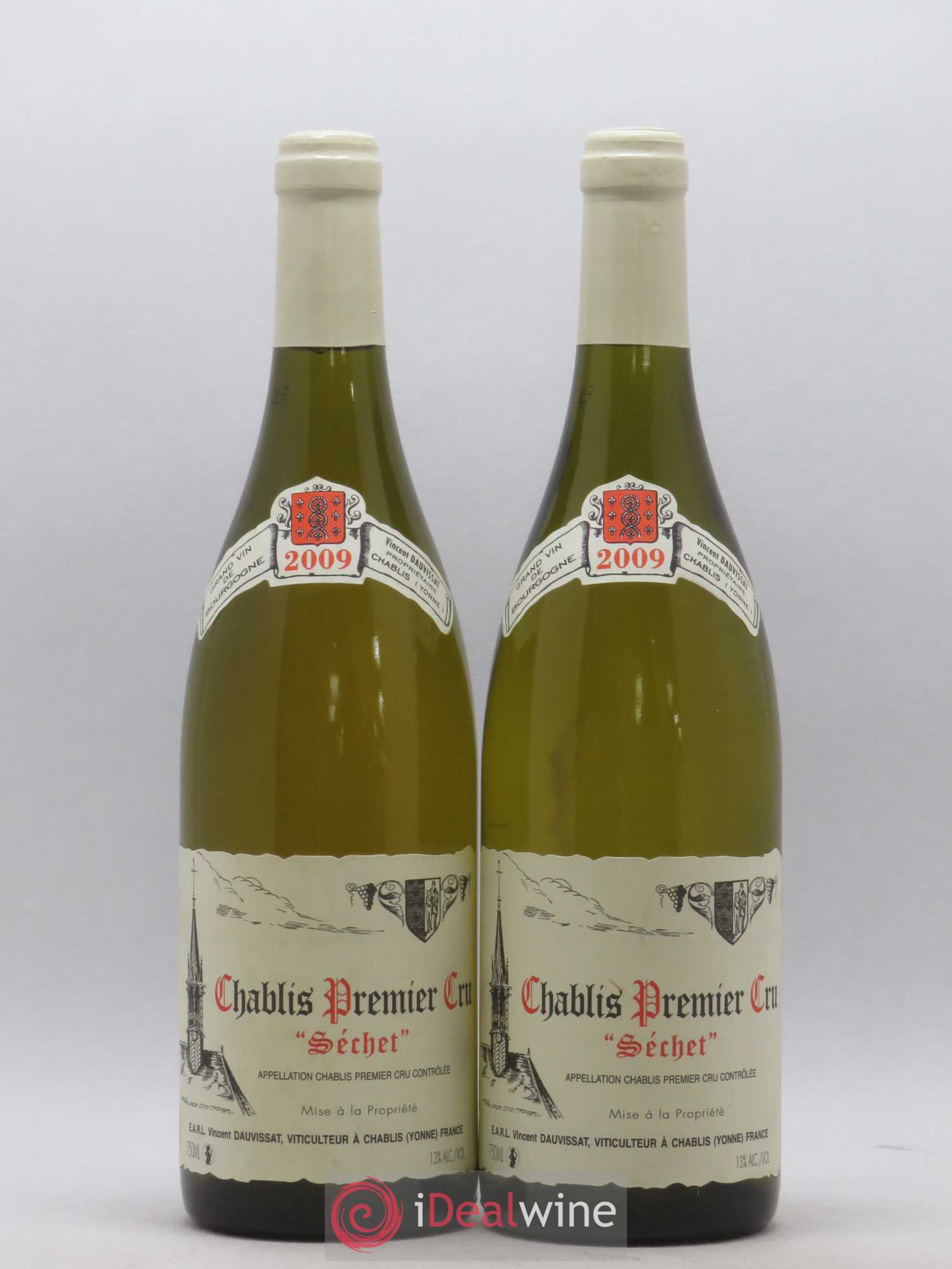 Chablis 1er Cru Séchet Vincent Dauvissat (Domaine) 2009 - Lot de 2 bouteilles - 0