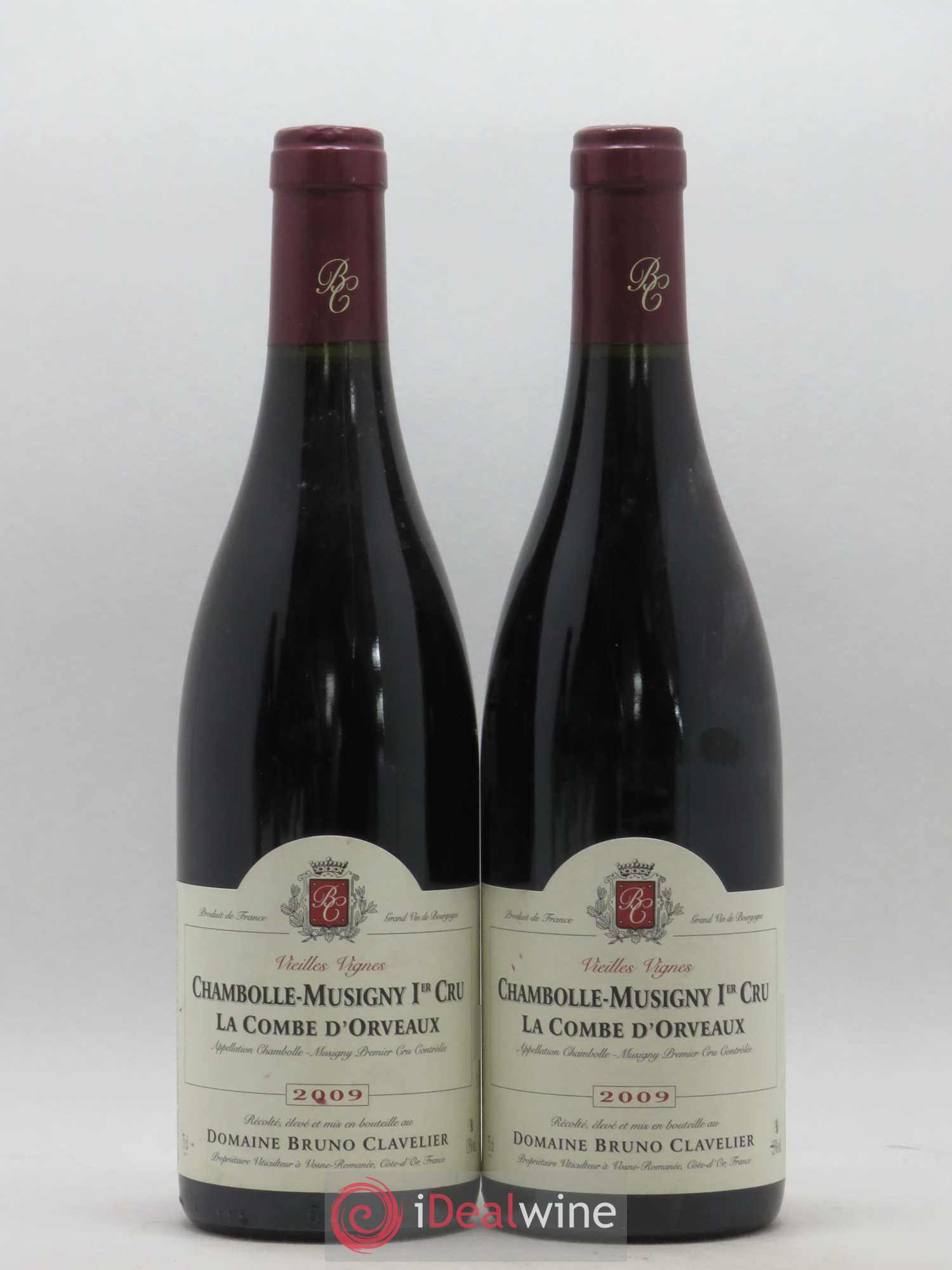 Chambolle-Musigny 1er Cru La Combe d'Orveaux Vieilles Vignes Bruno Clavelier 2009 - Lot de 2 bouteilles - 0