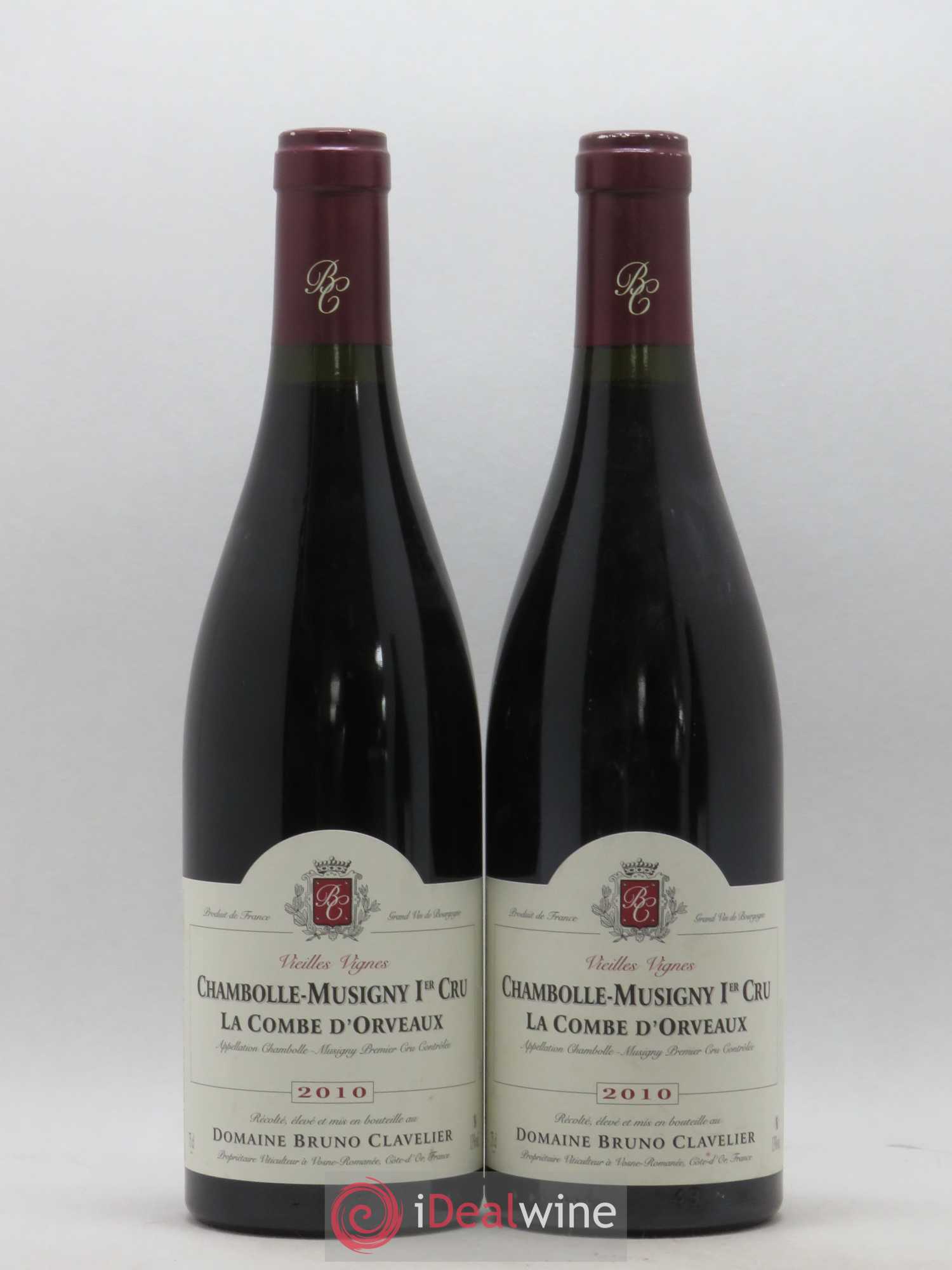 Chambolle-Musigny 1er Cru La Combe d'Orveaux Vieilles Vignes Bruno Clavelier 2010 - Lot de 2 bouteilles - 0