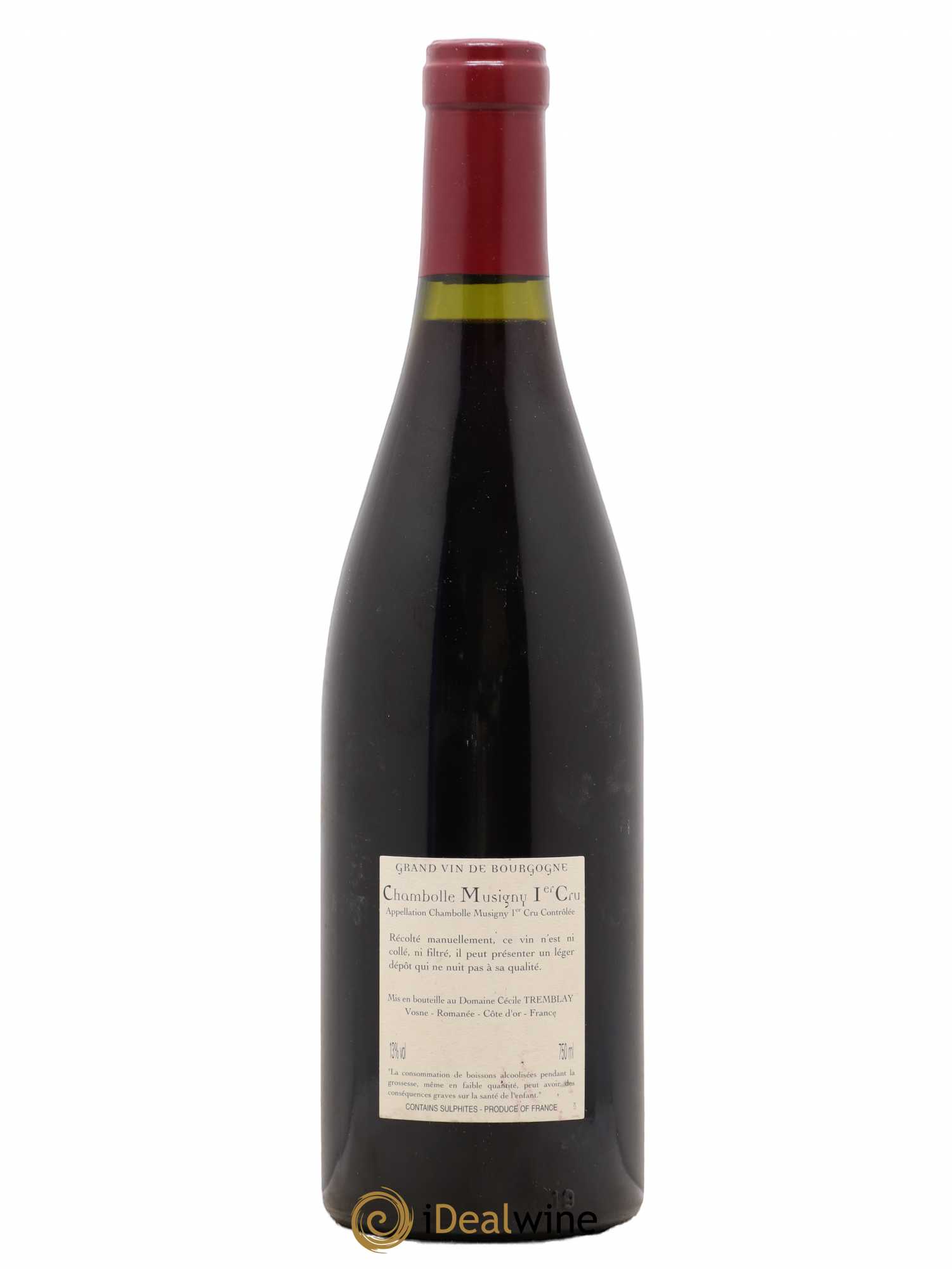 Chambolle-Musigny 1er Cru Les Feusselottes Cécile Tremblay 2008 - Lot de 1 bouteille - 1