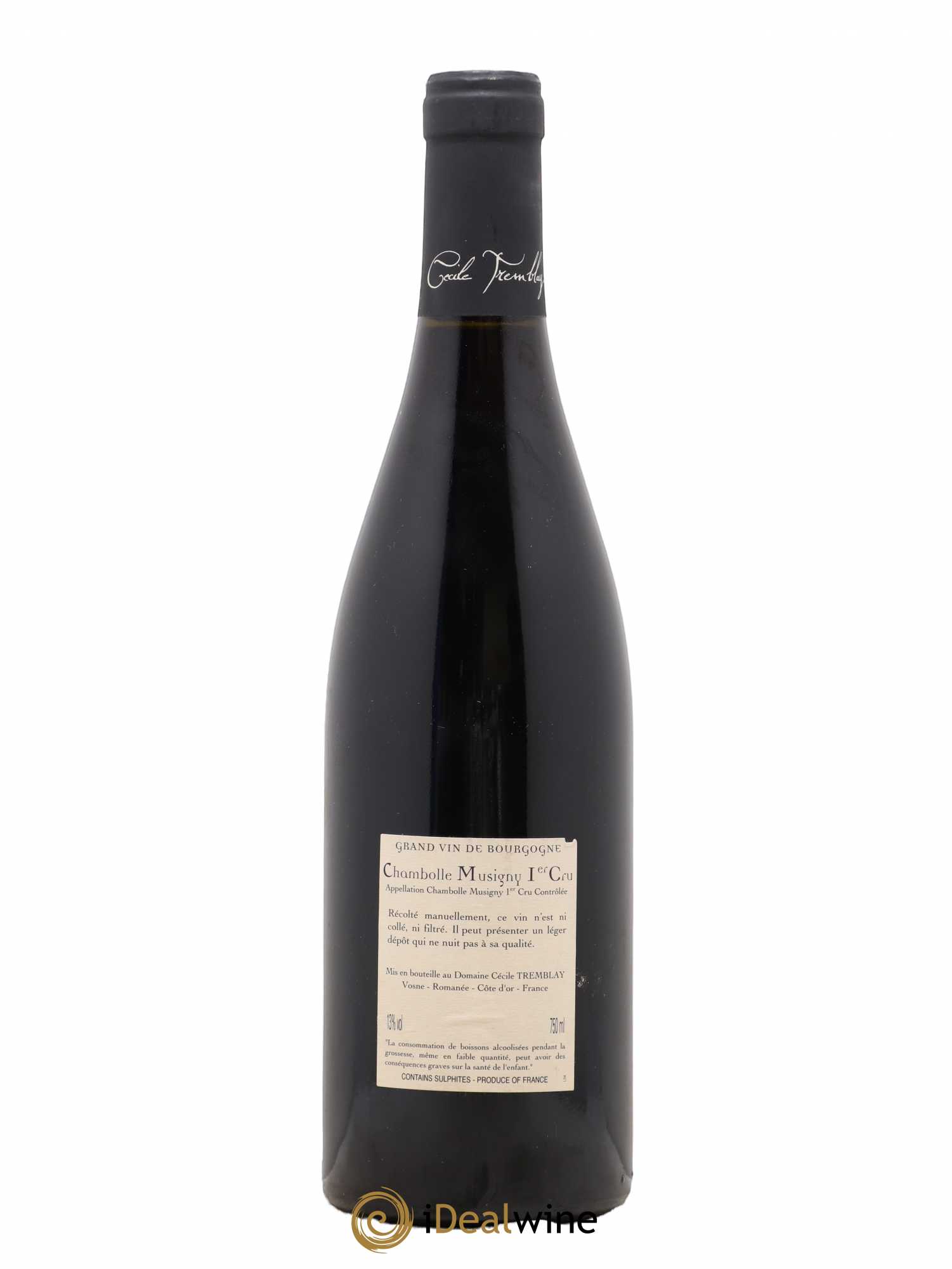 Chambolle-Musigny 1er Cru Les Feusselottes Cécile Tremblay 2012 - Lot de 1 bouteille - 1