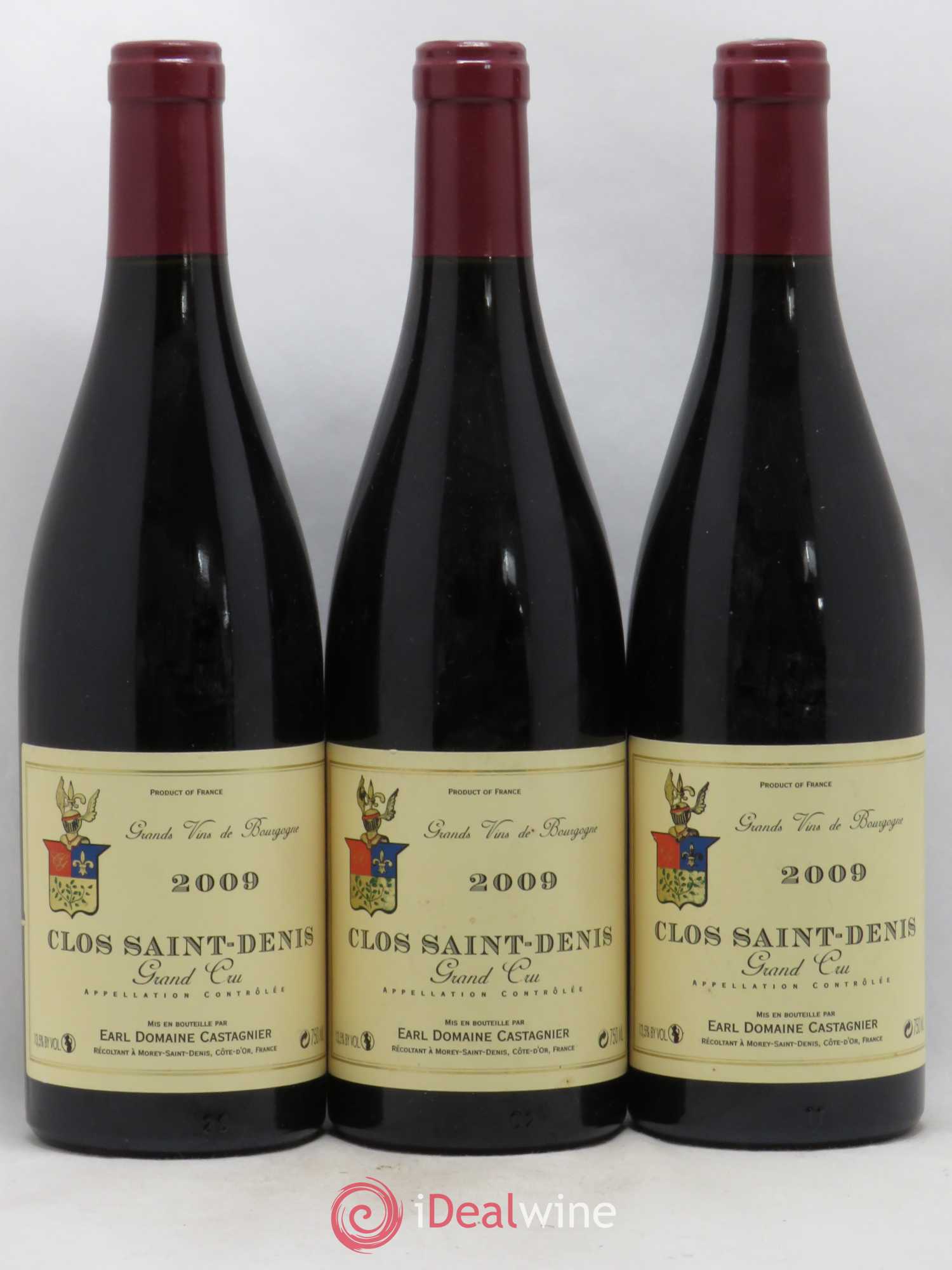 Clos Saint-Denis Grand Cru Jérôme Castagnier 2009 - Lot de 3 bouteilles - 0