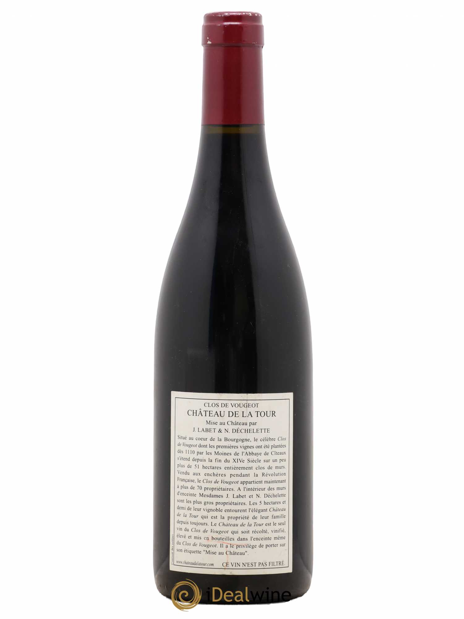Clos de Vougeot Grand Cru Vieilles Vignes Château de La Tour 2005 - Lot de 1 bouteille - 1