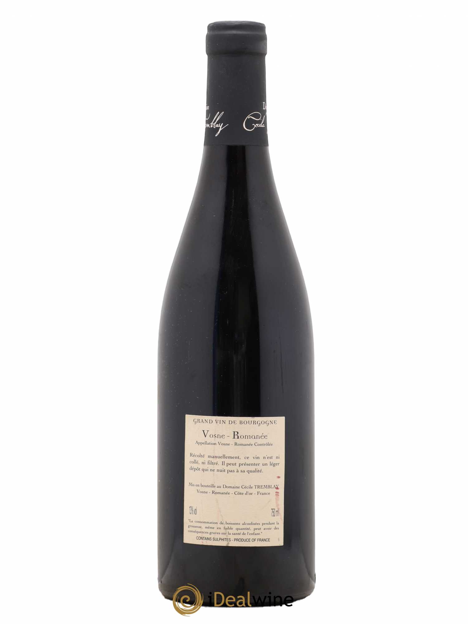 Vosne-Romanée Vieilles Vignes Cécile Tremblay 2010 - Lot de 1 bouteille - 1