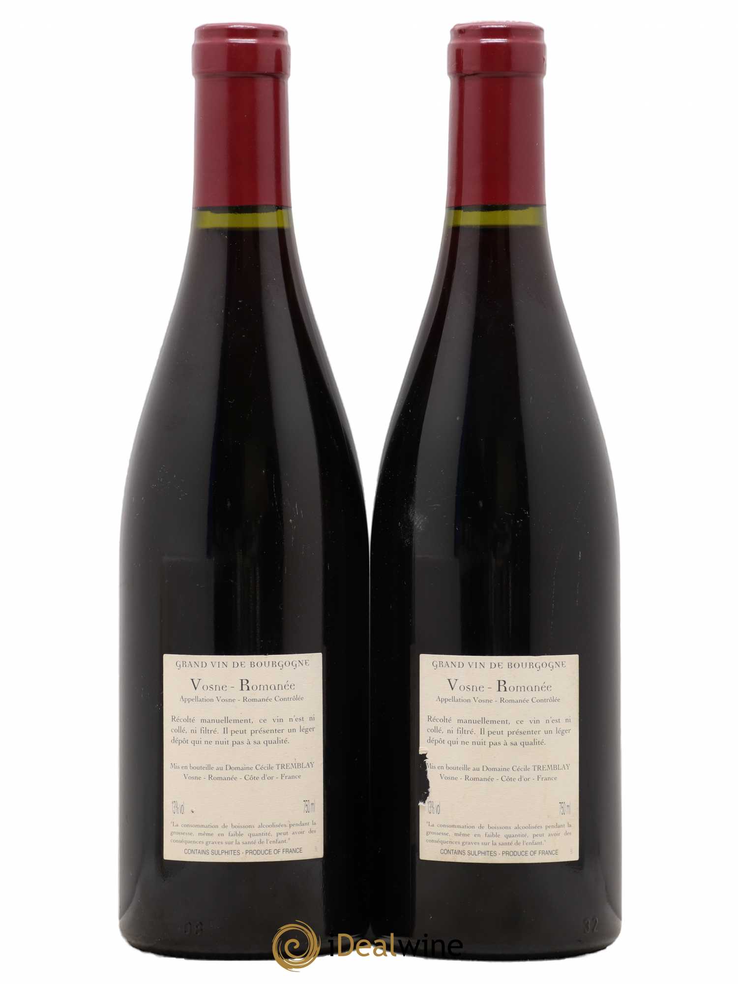 Vosne-Romanée Vieilles Vignes Cécile Tremblay 2008 - Lot de 2 bouteilles - 1