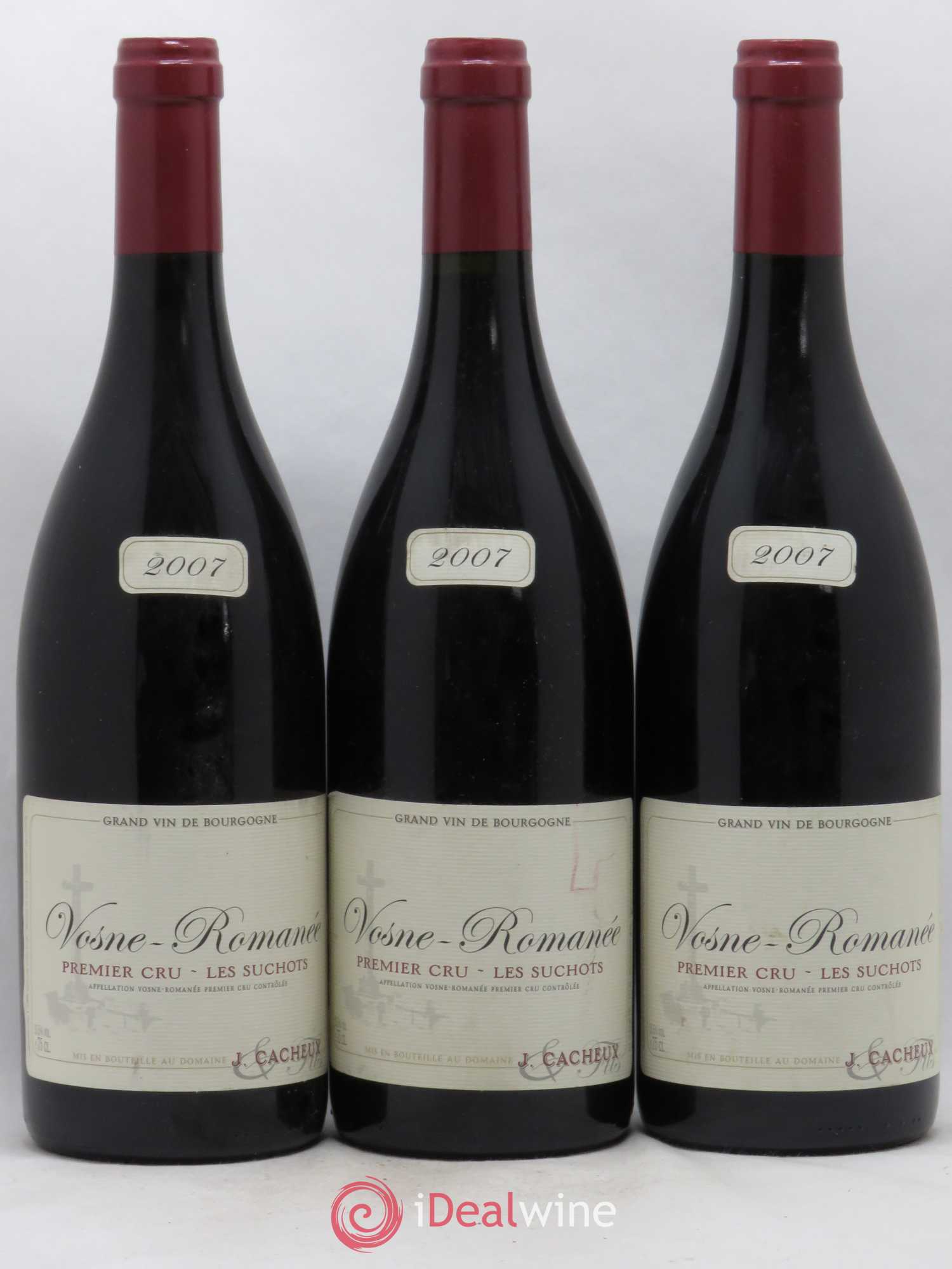 Vosne-Romanée 1er Cru Les Suchots Jacques Cacheux 2007 - Lot de 3 bouteilles - 0