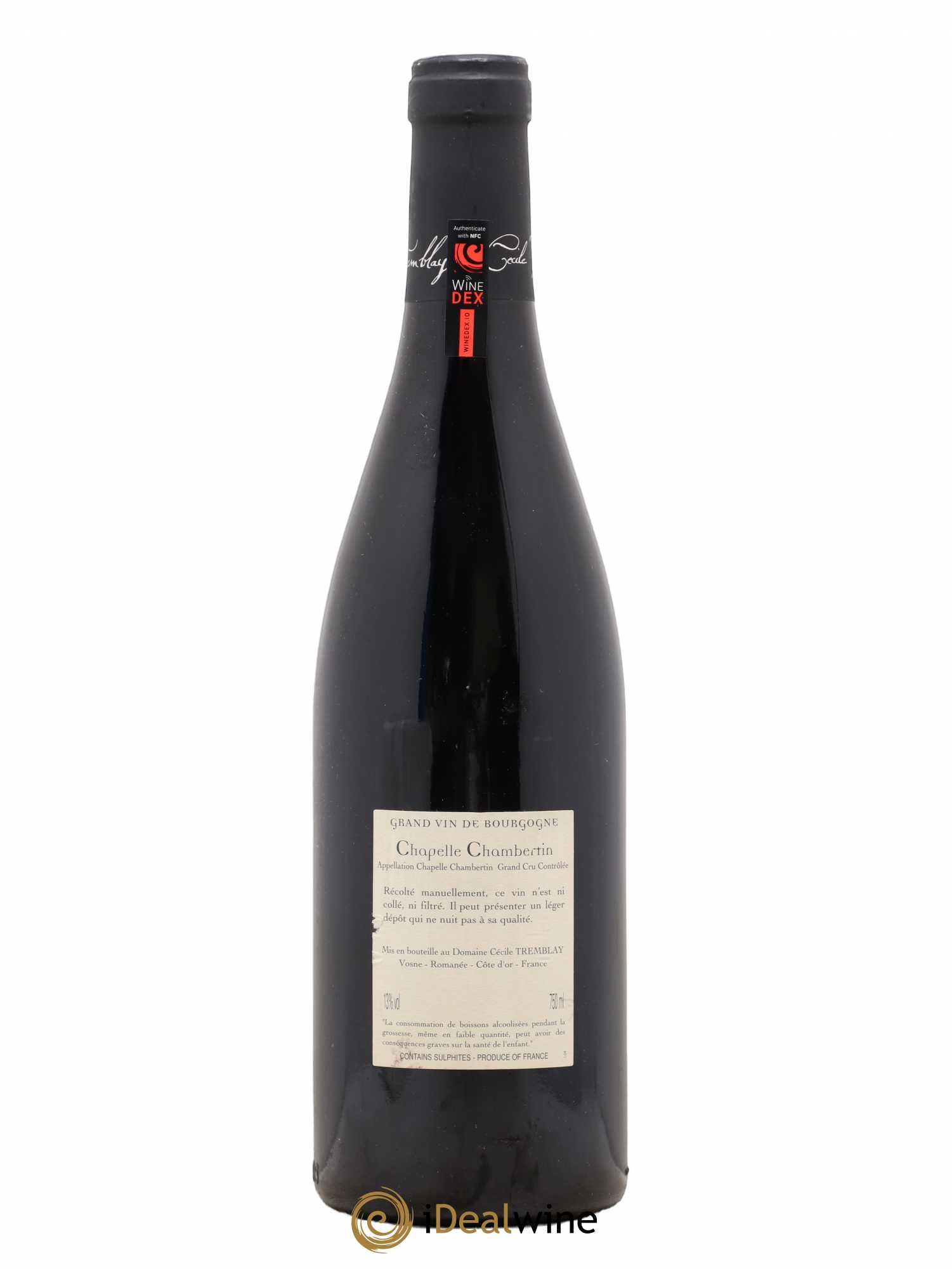 Chapelle-Chambertin Grand Cru Cécile Tremblay 2013 - Lot de 1 bouteille - 1