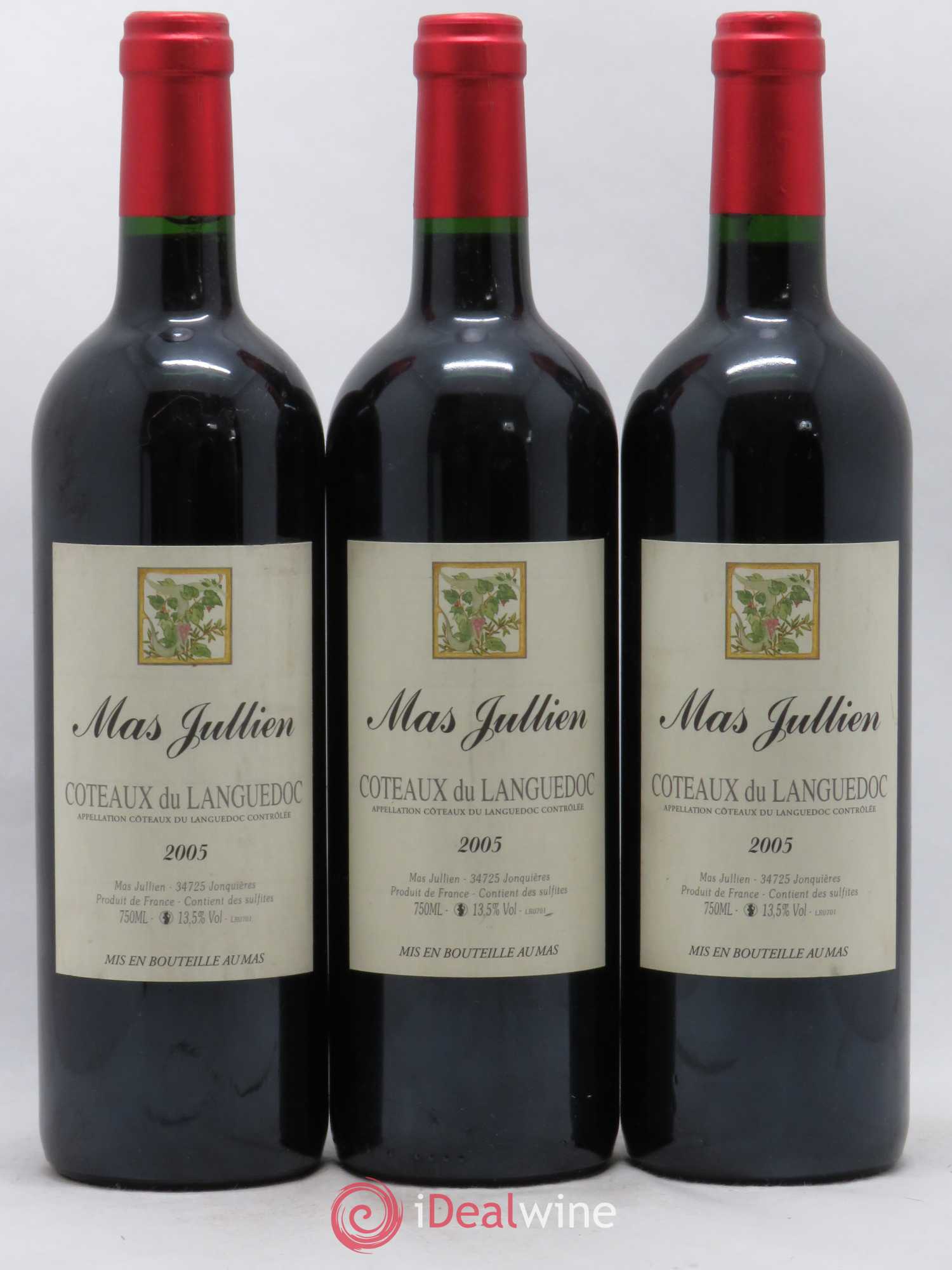 Terrasses du Larzac Mas Jullien Olivier Jullien 2005 - Lot de 3 bouteilles - 0