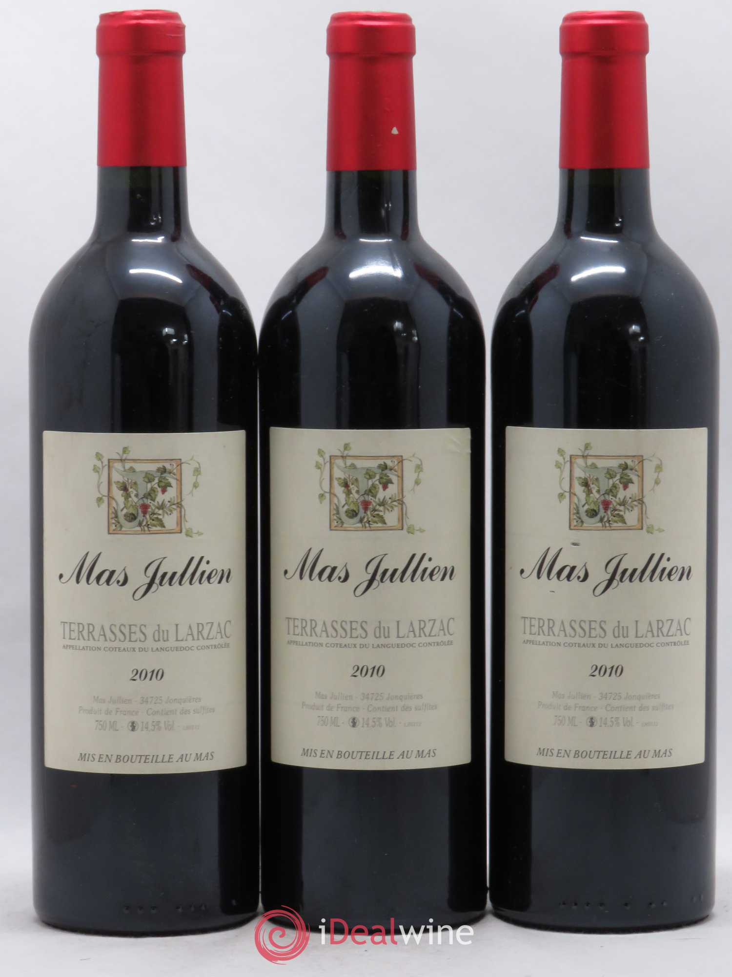 Terrasses du Larzac Mas Jullien Olivier Jullien 2010 - Lot de 3 bouteilles - 0