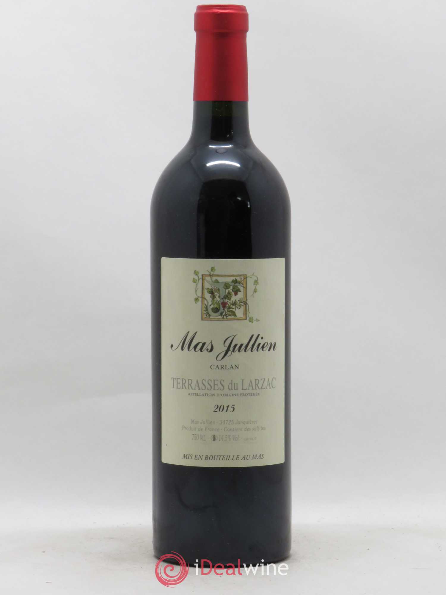 Terrasses du Larzac Mas Jullien Carlan Olivier Jullien 2015 - Lot de 1 bouteille - 0