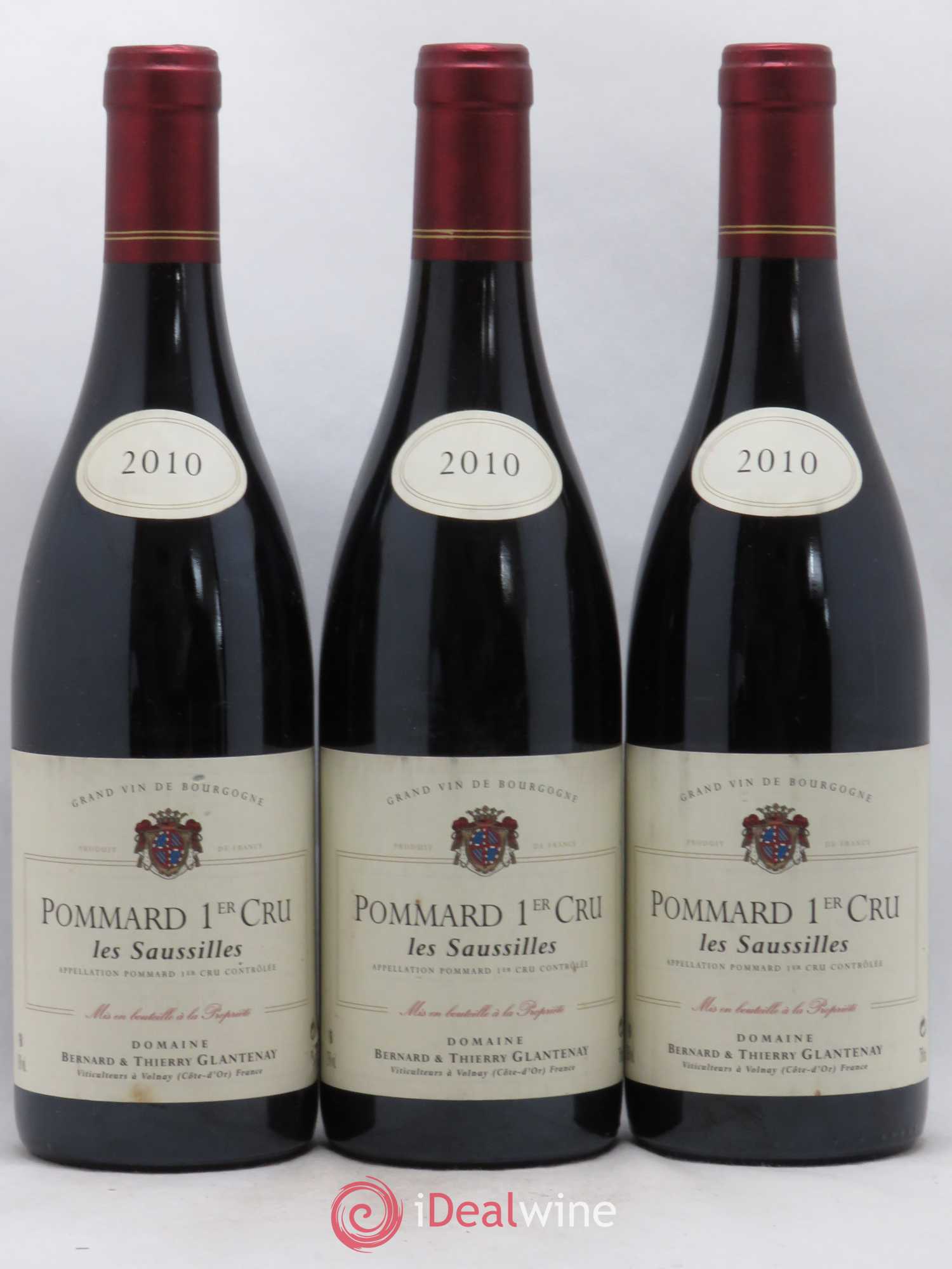 Pommard 1er Cru Les Saussilles Bernard et Thierry Glantenay (Domaine) 2010 - Lot de 3 bouteilles - 0