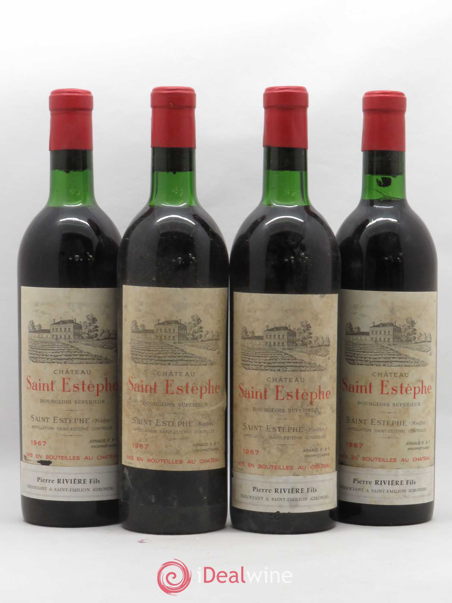 Saint-Estèphe Château St Estèphe 1967 - Lot de 7 bouteilles - 1