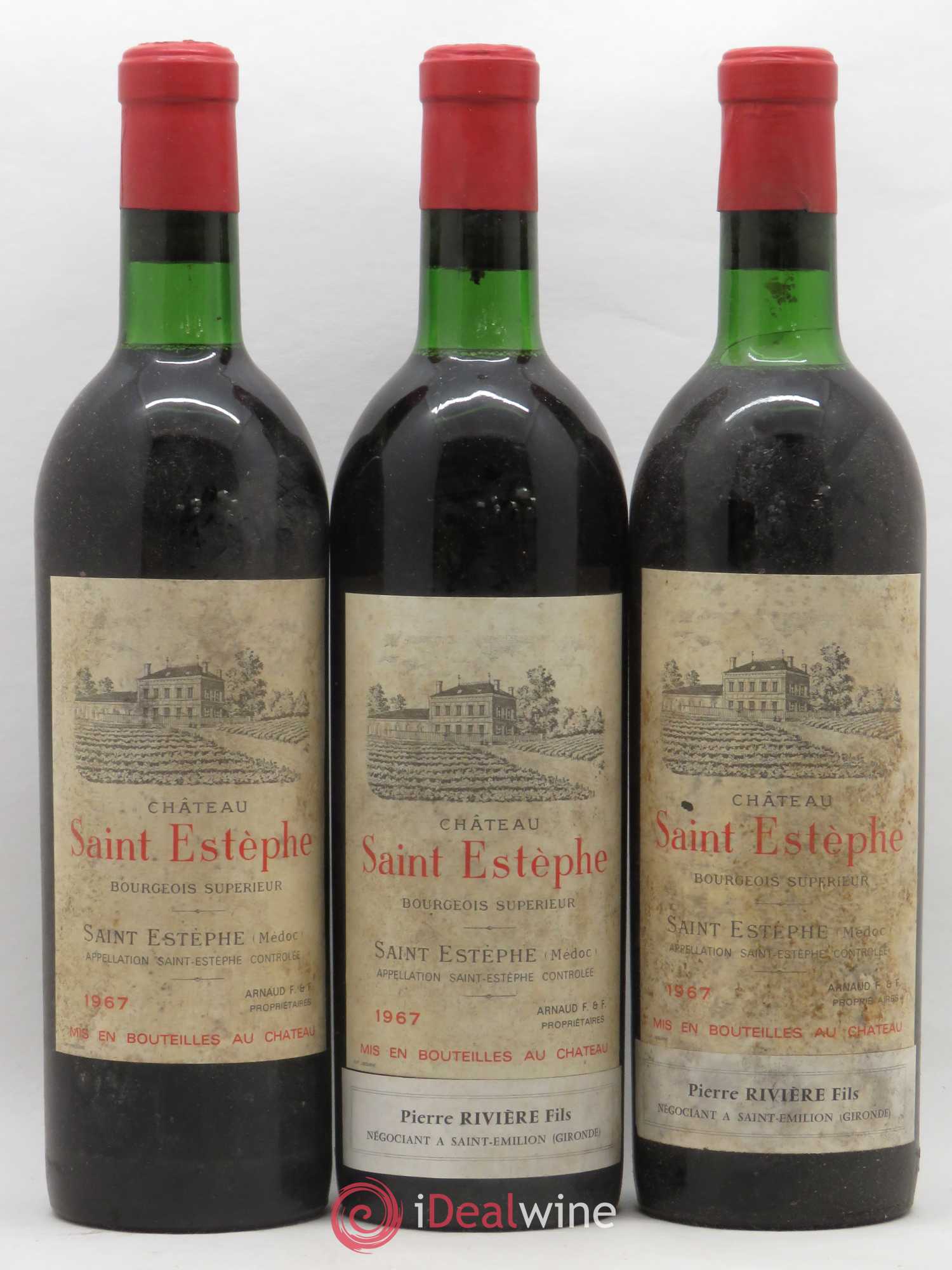 Saint-Estèphe Château St Estèphe 1967 - Lot de 7 bouteilles - 2
