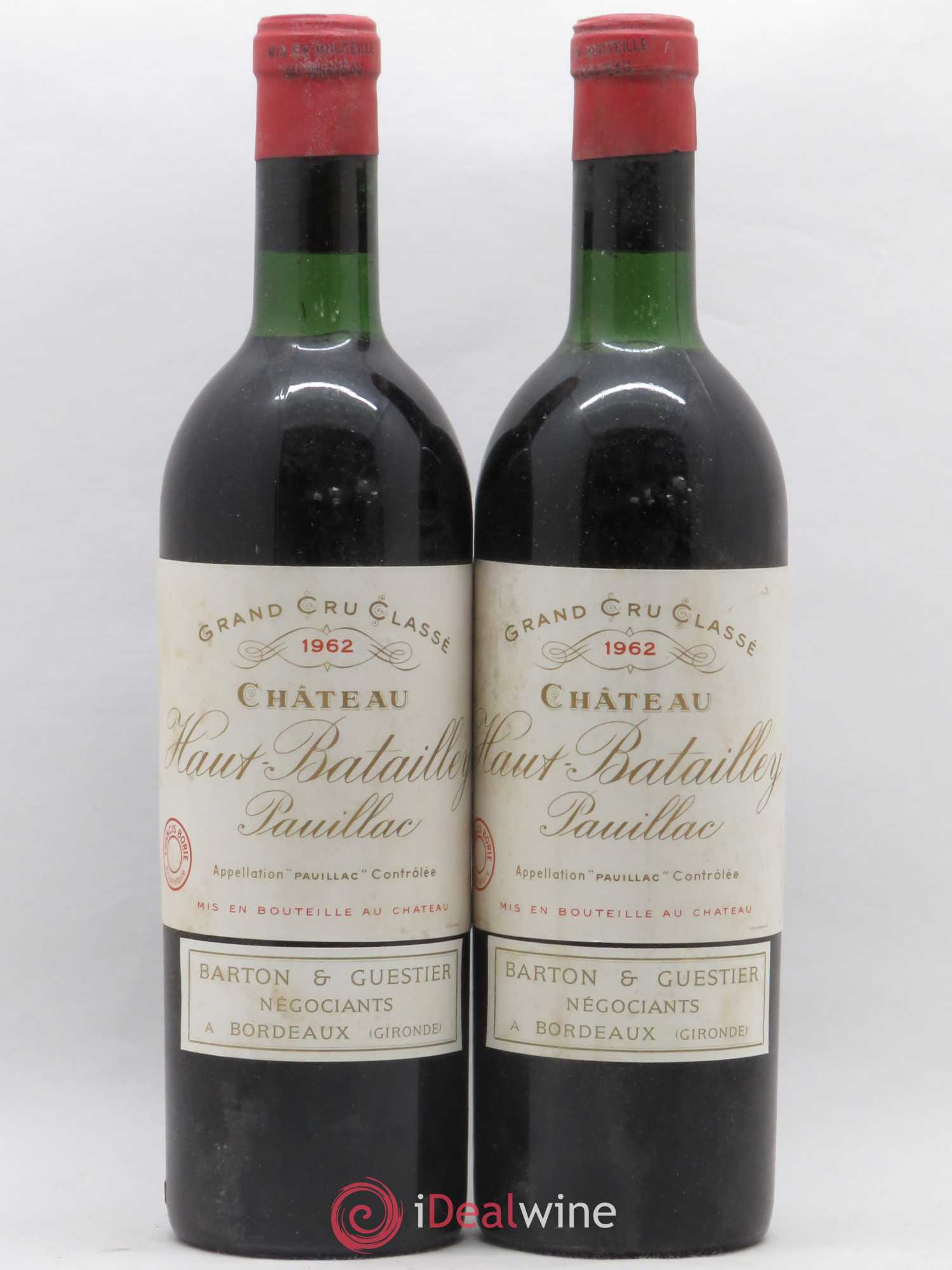 Château Haut Batailley 5ème Grand Cru Classé 1962 - Lot de 2 bouteilles - 0
