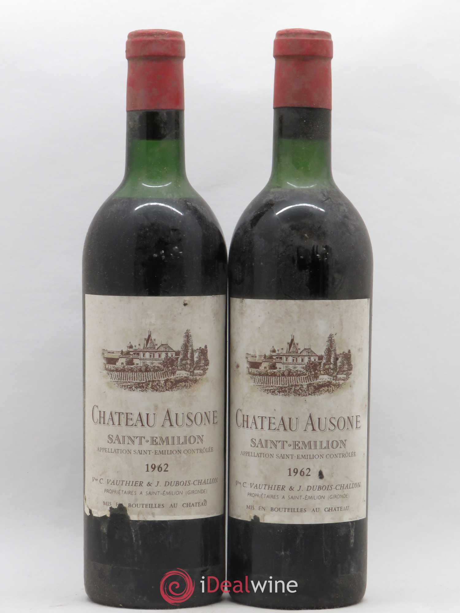 Château Ausone 1er Grand Cru Classé A 1962 - Lot de 2 bouteilles - 0