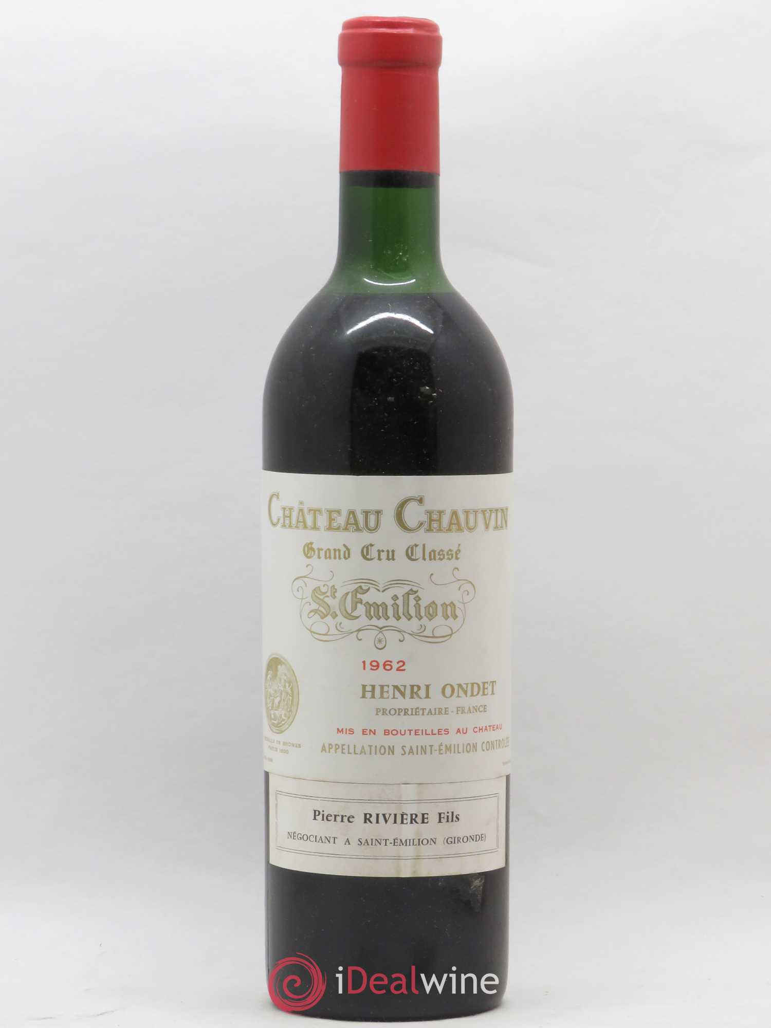 Château Chauvin Grand Cru Classé 1962 - Lot de 1 bouteille - 0