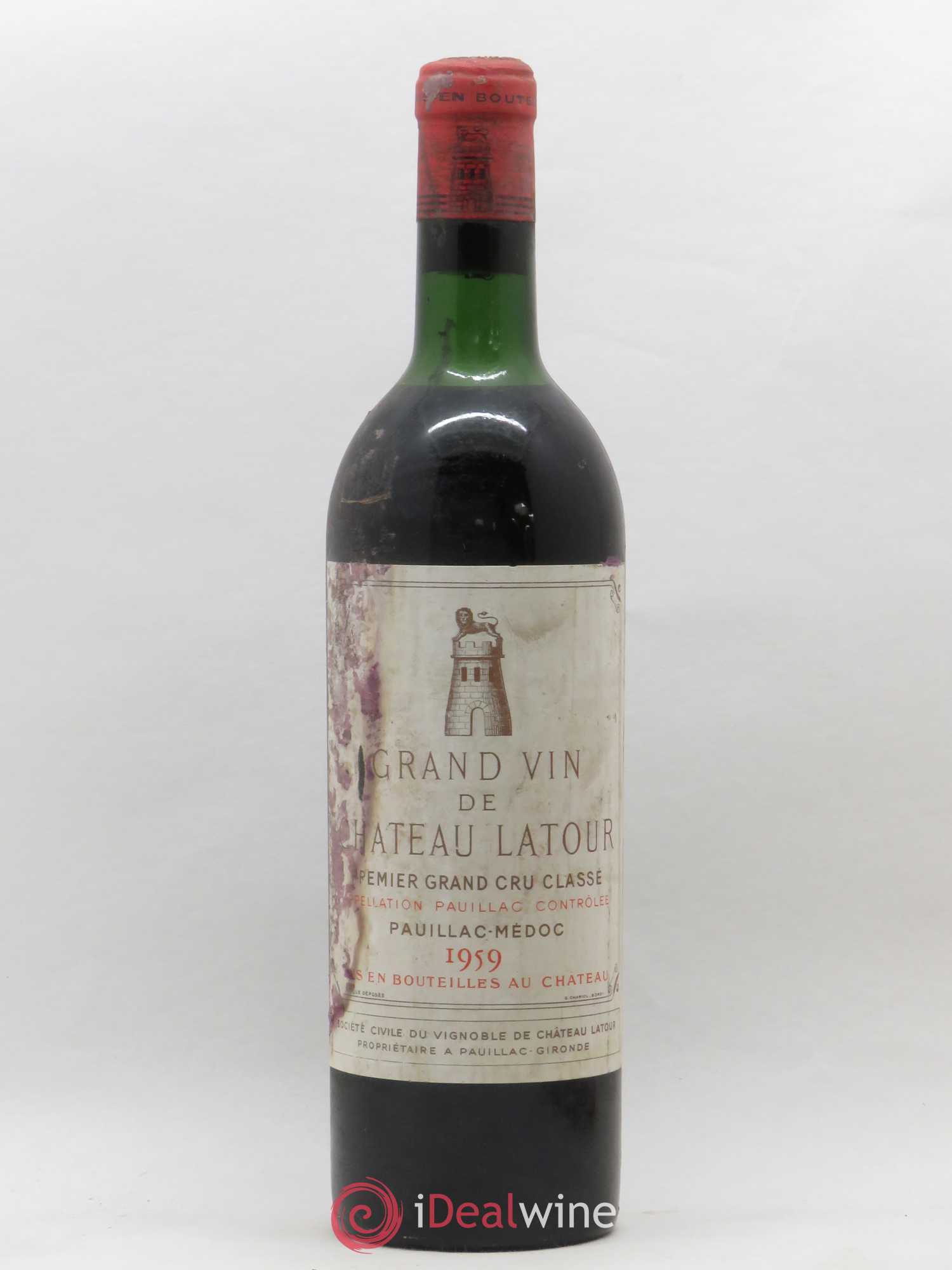 Château Latour 1er Grand Cru Classé 1959 - Lot de 1 bouteille - 0