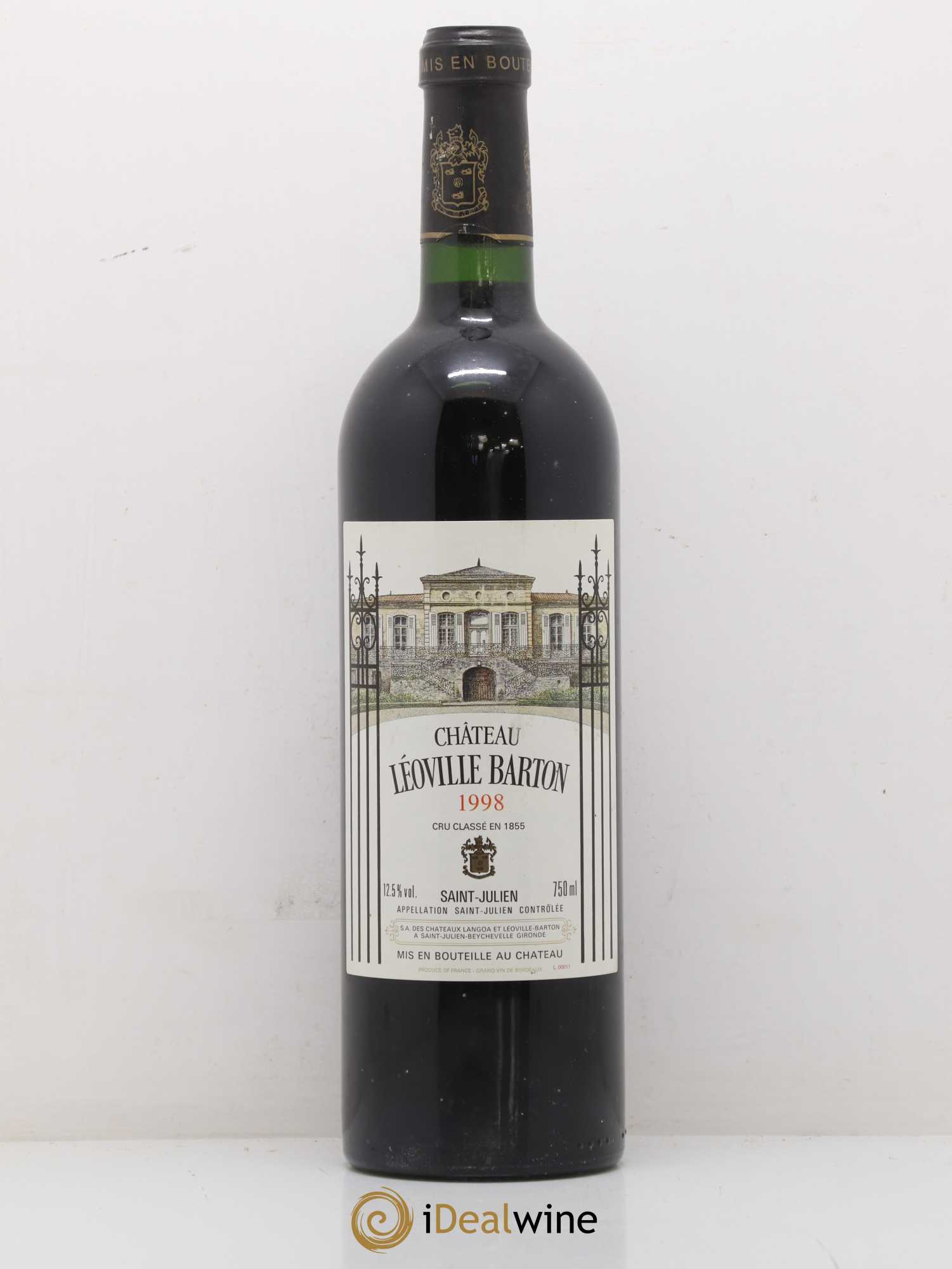 Château Léoville Barton 2ème Grand Cru Classé 1998 - Lot de 1 bouteille - 0
