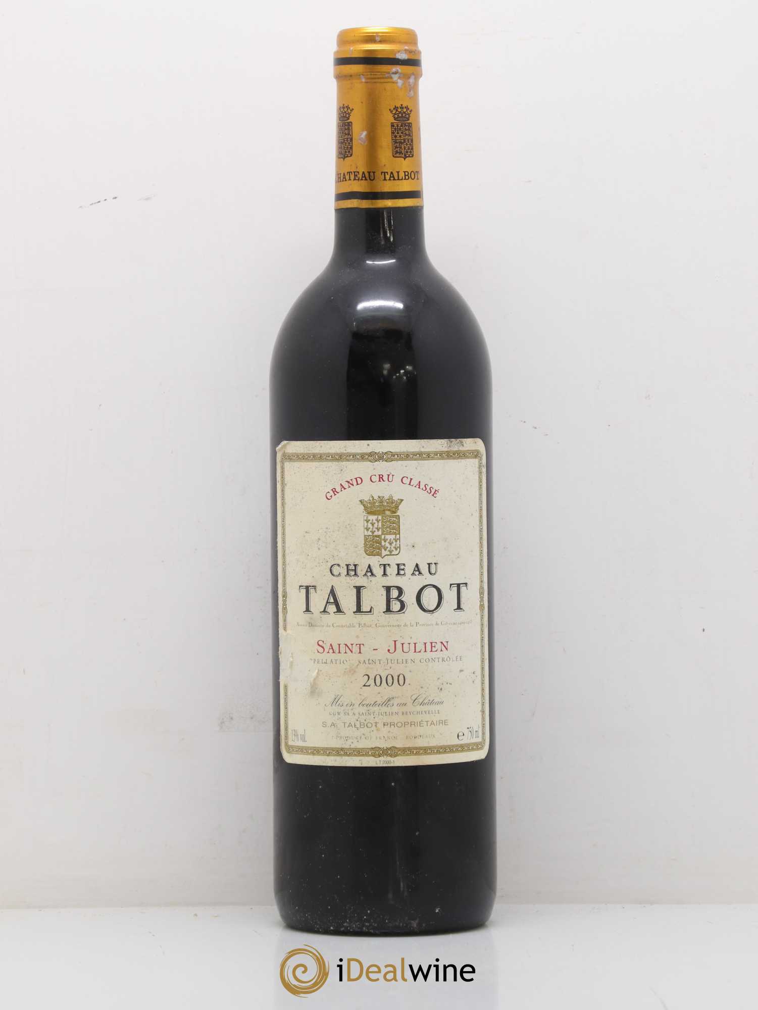 Château Talbot 4ème Grand Cru Classé 2000 - Lot de 1 bouteille - 0
