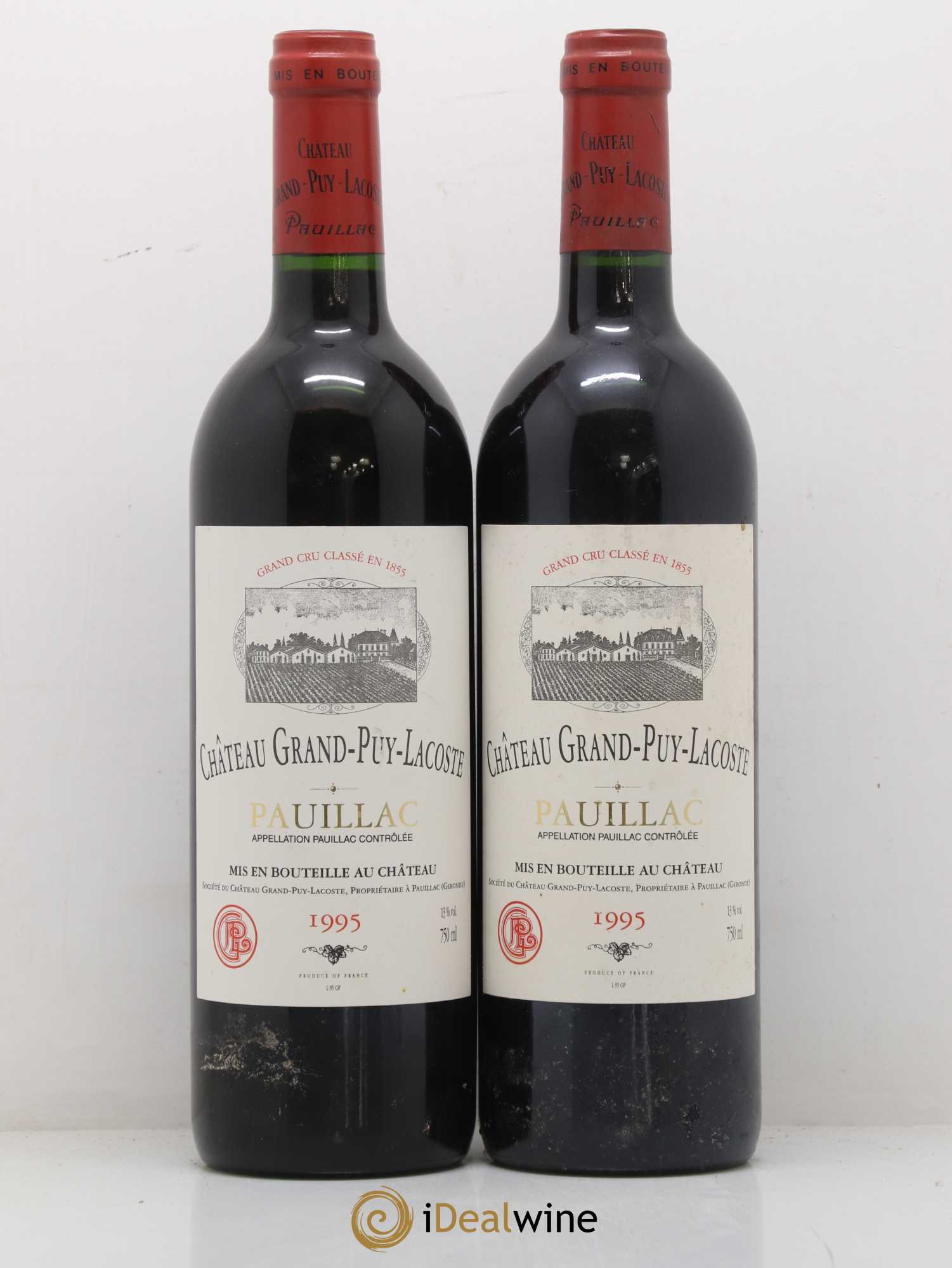 Château Grand Puy Lacoste 5ème Grand Cru Classé 1995 - Lot de 2 bouteilles - 0