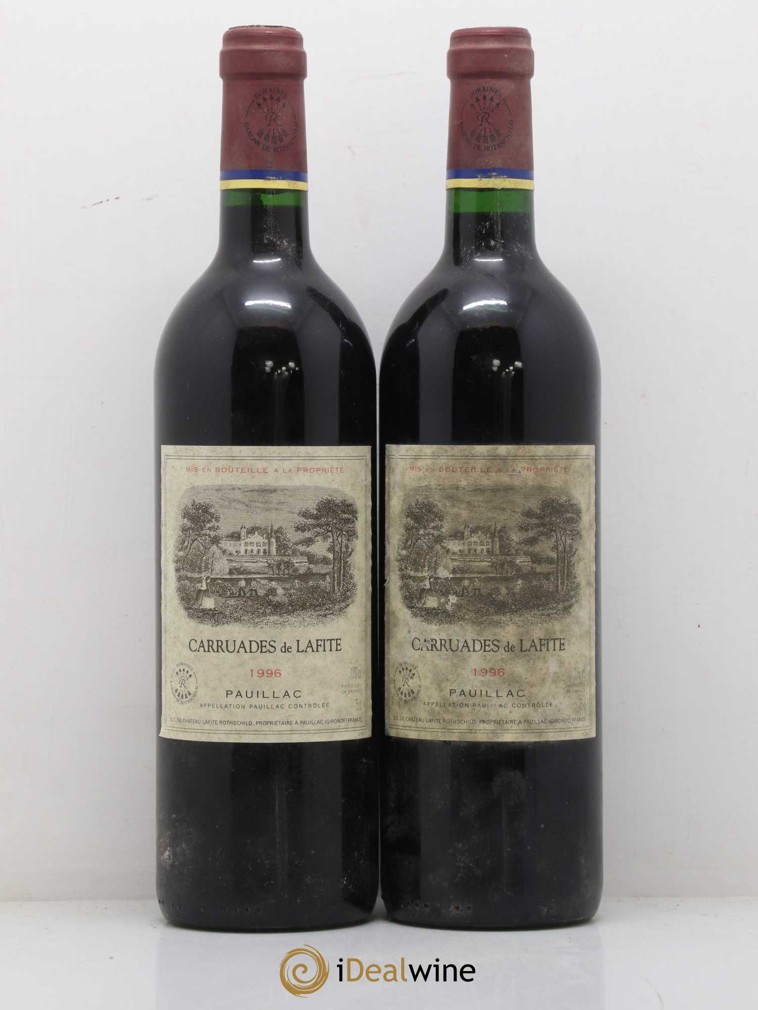 Carruades de Lafite Rothschild Second Vin 1996 - Lot de 2 bouteilles - 0