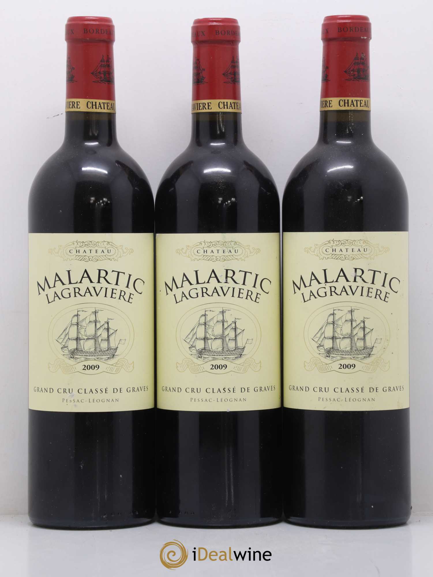 Château Malartic-Lagravière Cru Classé de Graves 2009 - Lot de 3 bouteilles - 0