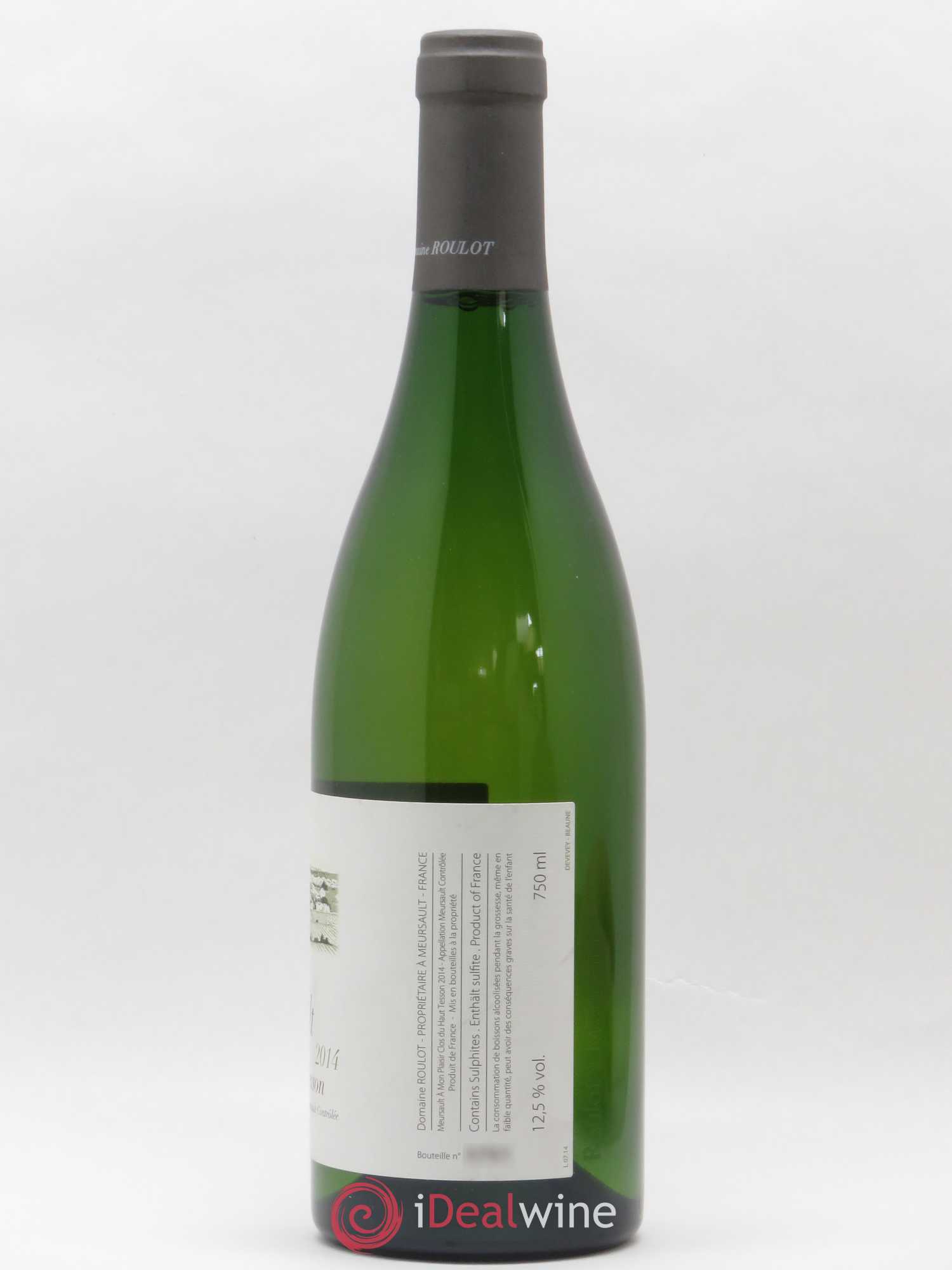 Meursault Les Tessons Clos de Mon plaisir Roulot (Domaine) 2014 - Lot de 1 bouteille - 1