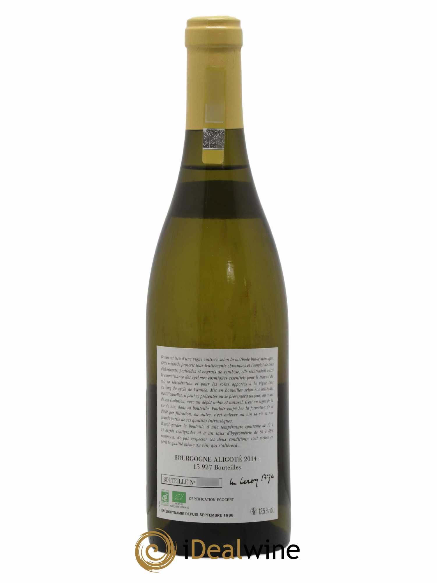Bourgogne Aligoté Leroy (Domaine) 2014 - Lot de 1 bouteille - 1