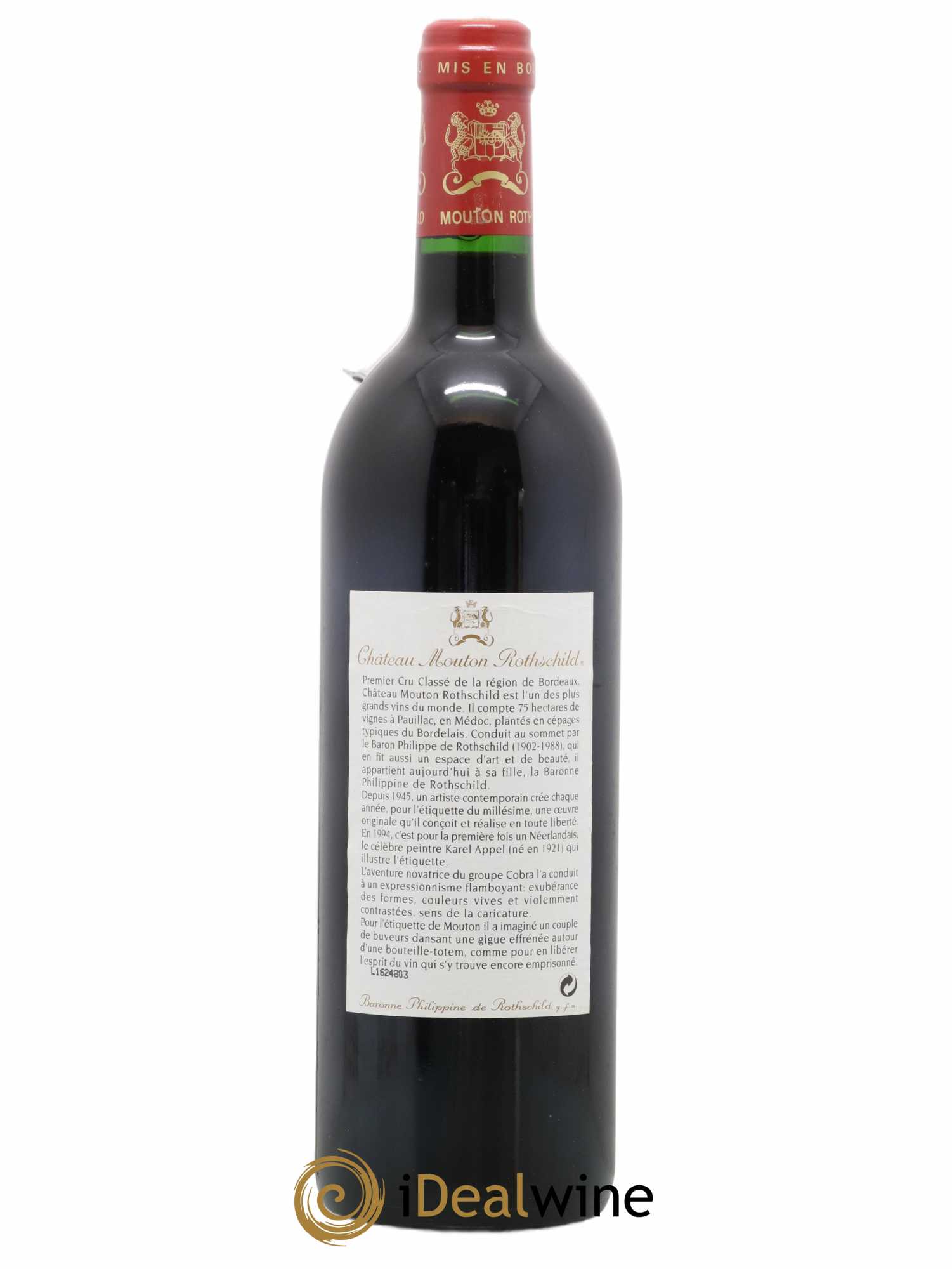 Château Mouton Rothschild 1er Grand Cru Classé 1994 - Lot de 1 bouteille - 1