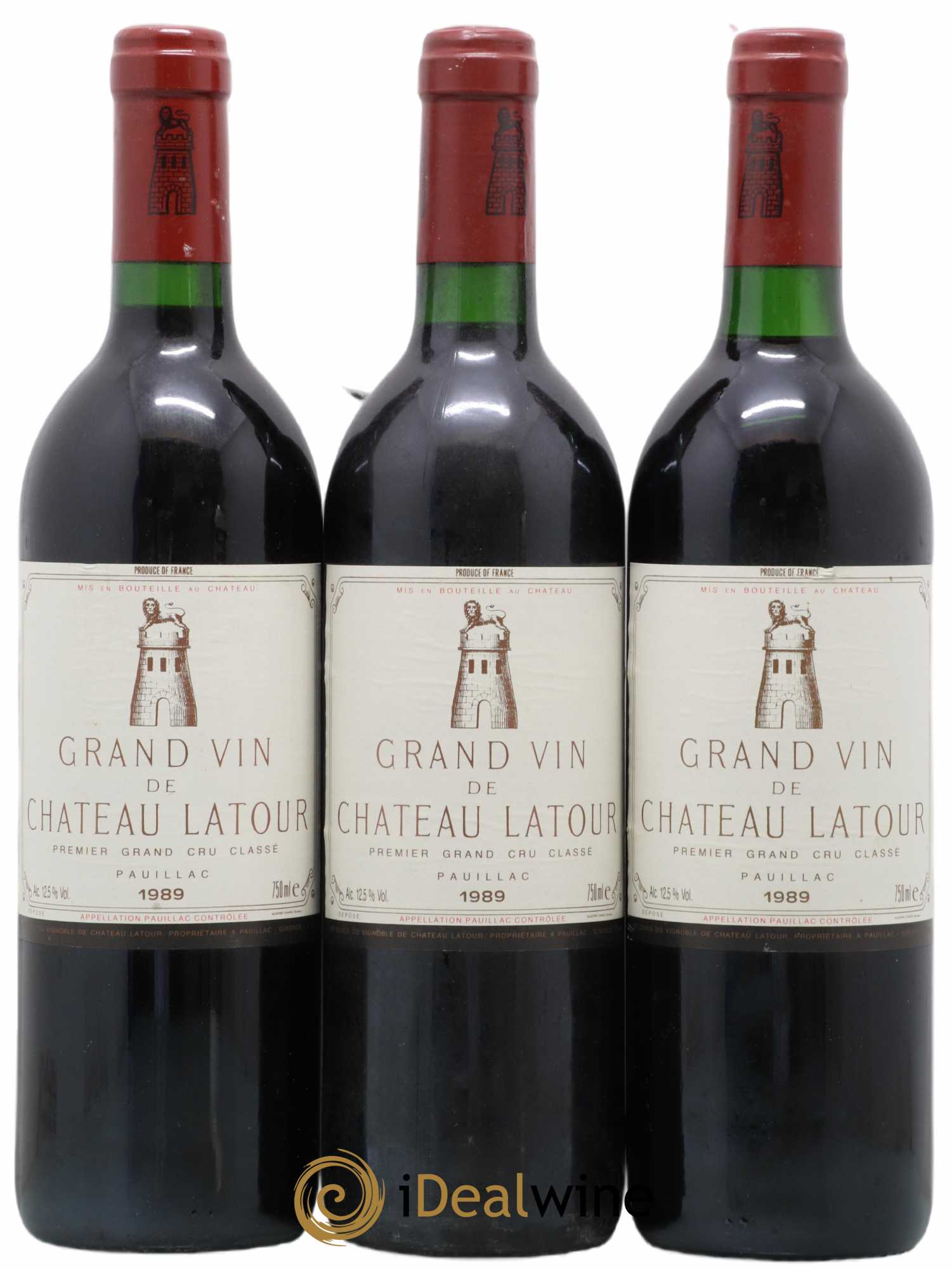 Château Latour 1er Grand Cru Classé 1989 - Lot de 3 bouteilles - 0