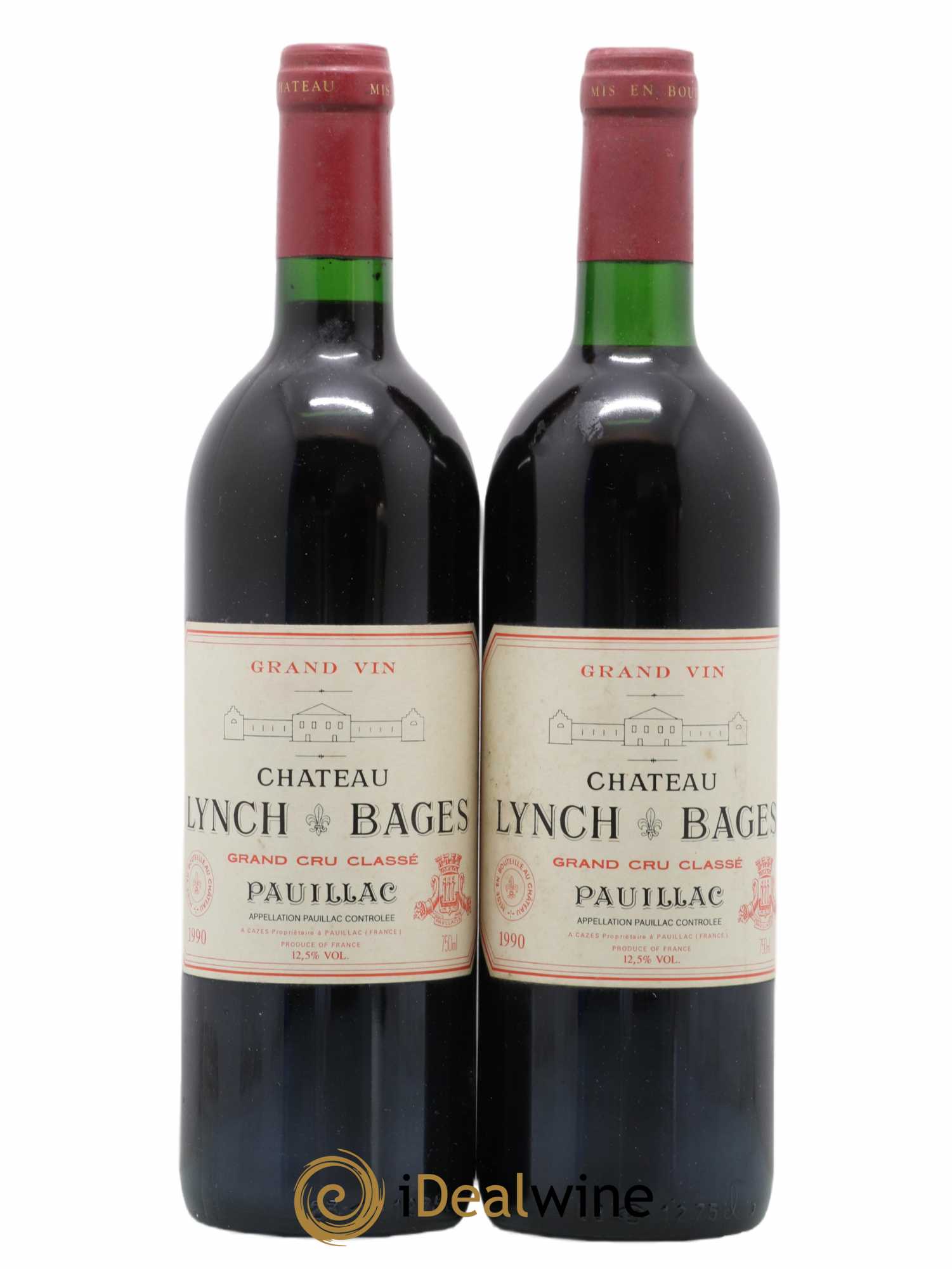 Château Lynch Bages 5ème Grand Cru Classé 1990 - Lot de 2 bouteilles - 0