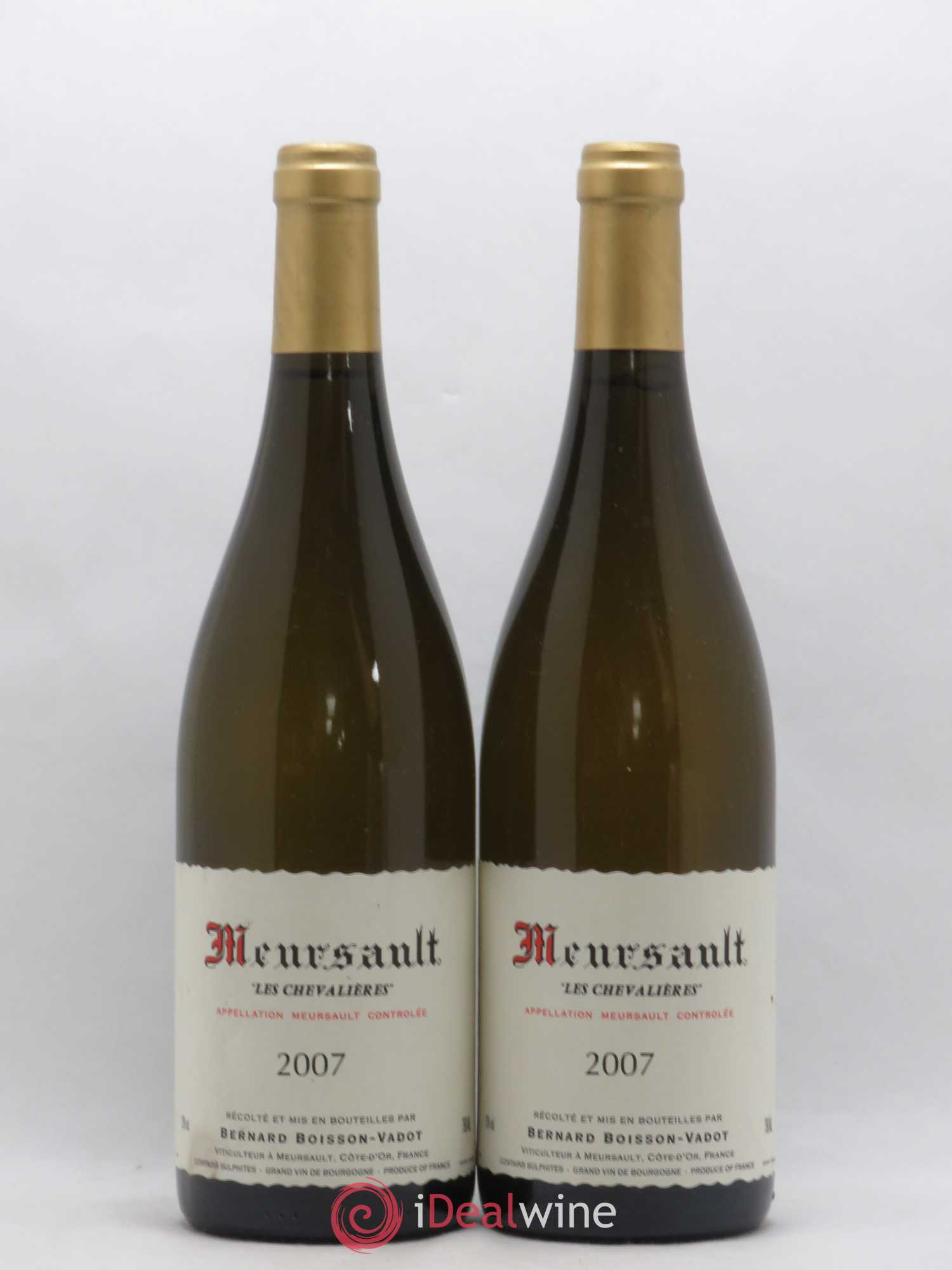 Meursault Les Chevalières Boisson-Vadot (Domaine) 2007 - Lot de 2 bouteilles - 0