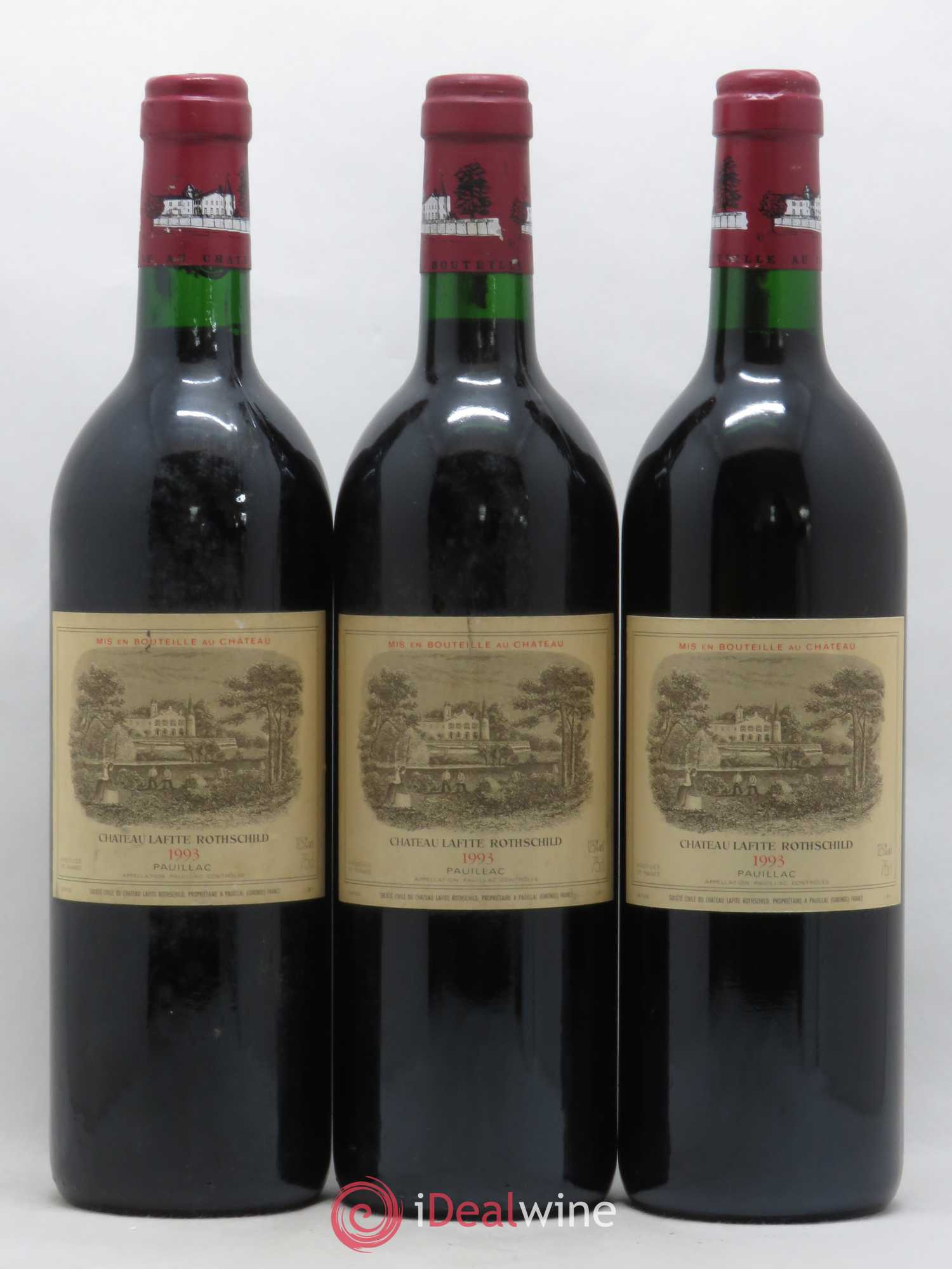 Château Lafite Rothschild 1er Grand Cru Classé 1993 - Lot de 3 bouteilles - 0