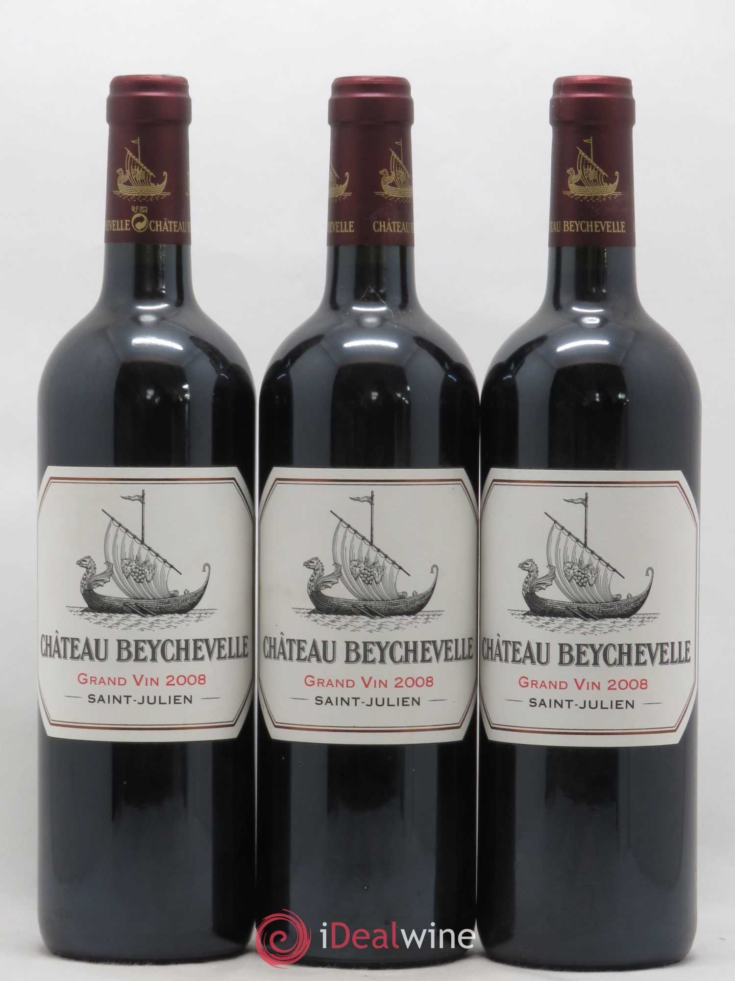 Château Beychevelle 4ème Grand Cru Classé 2008 - Lot de 3 bouteilles - 0