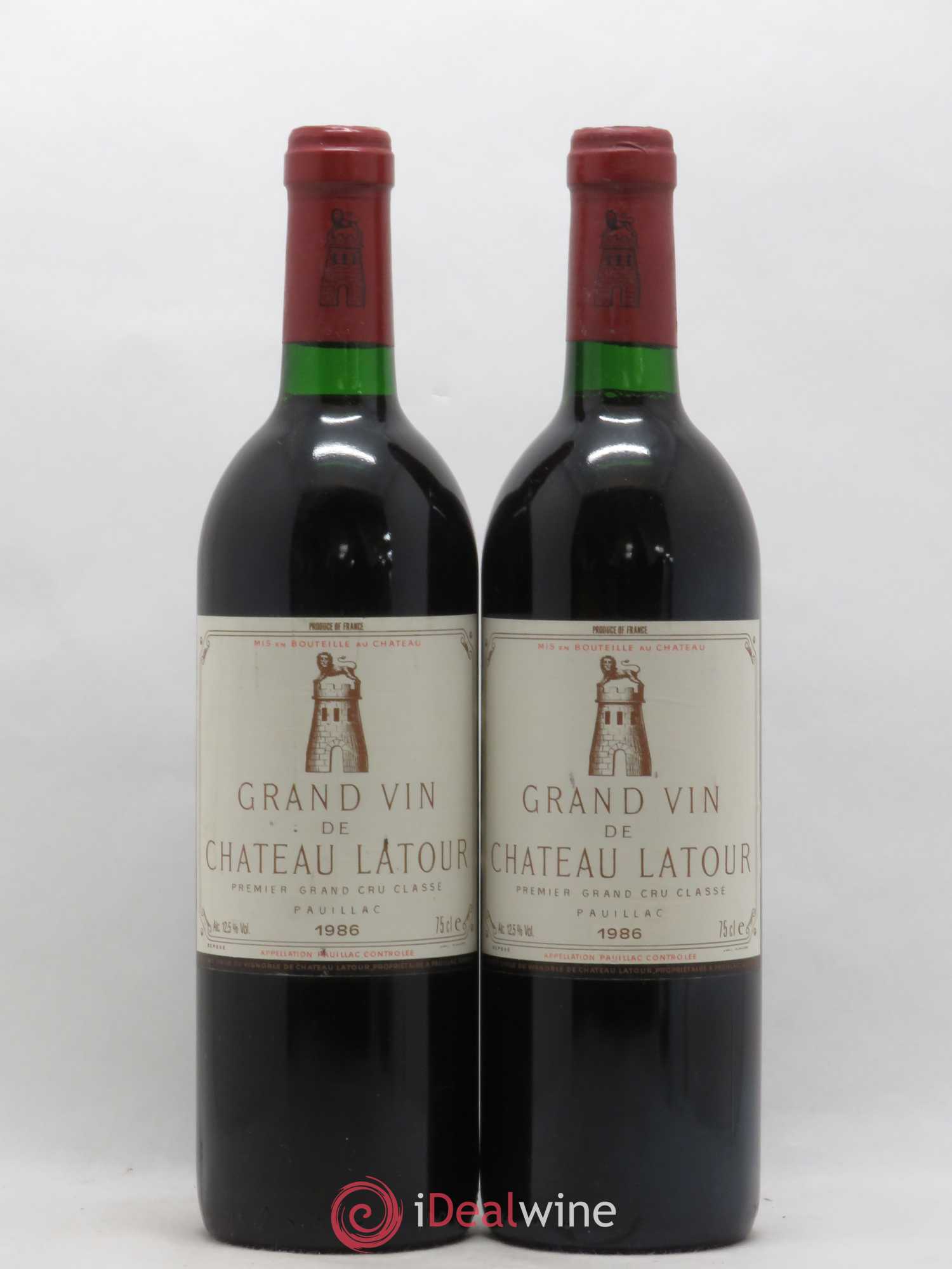 Château Latour 1er Grand Cru Classé 1986 - Lot de 2 bouteilles - 0