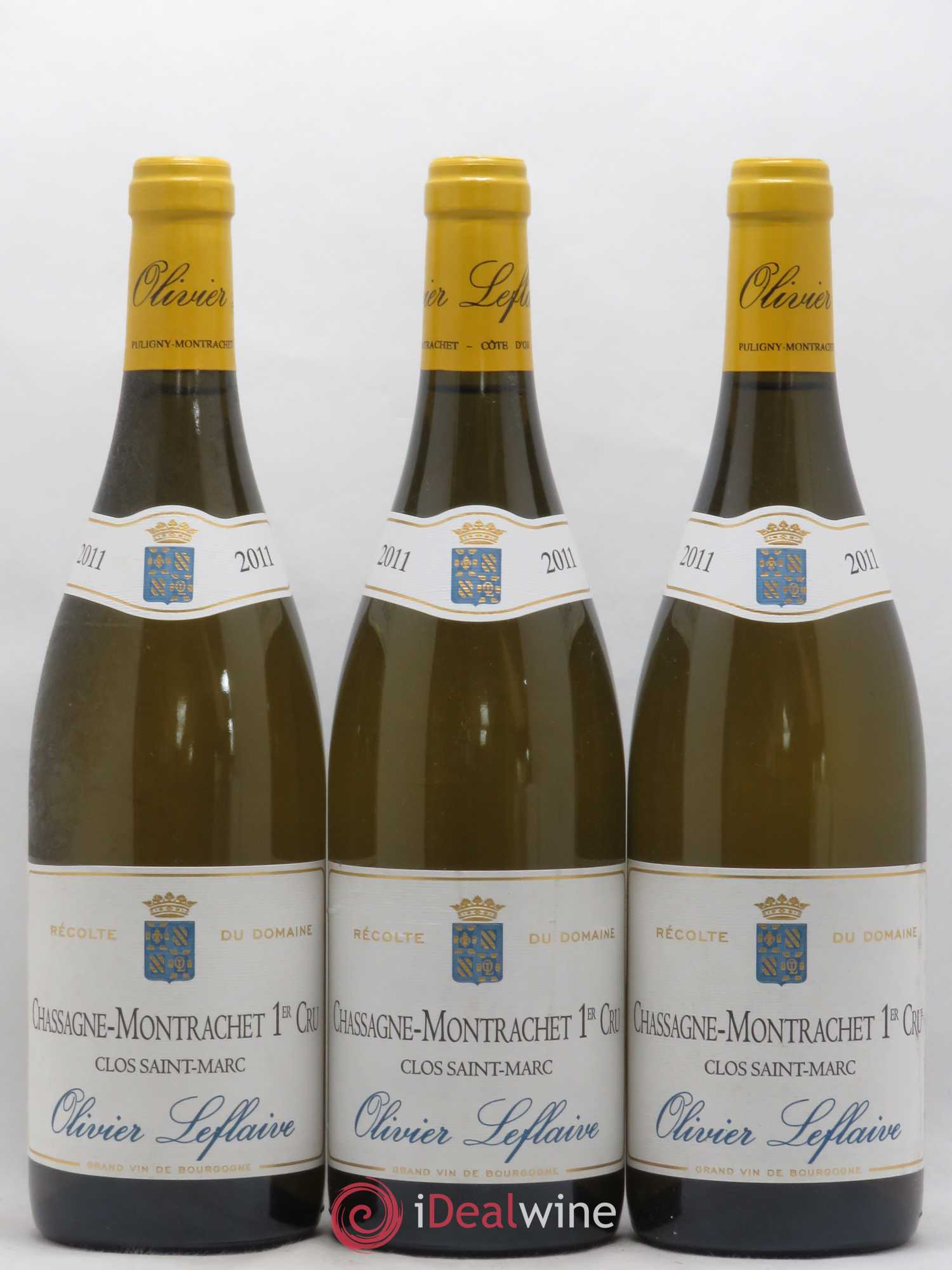 Chassagne-Montrachet 1er Cru Clos Saint Marc Olivier Leflaive 2011 - Lotto di 3 bottiglie - 0