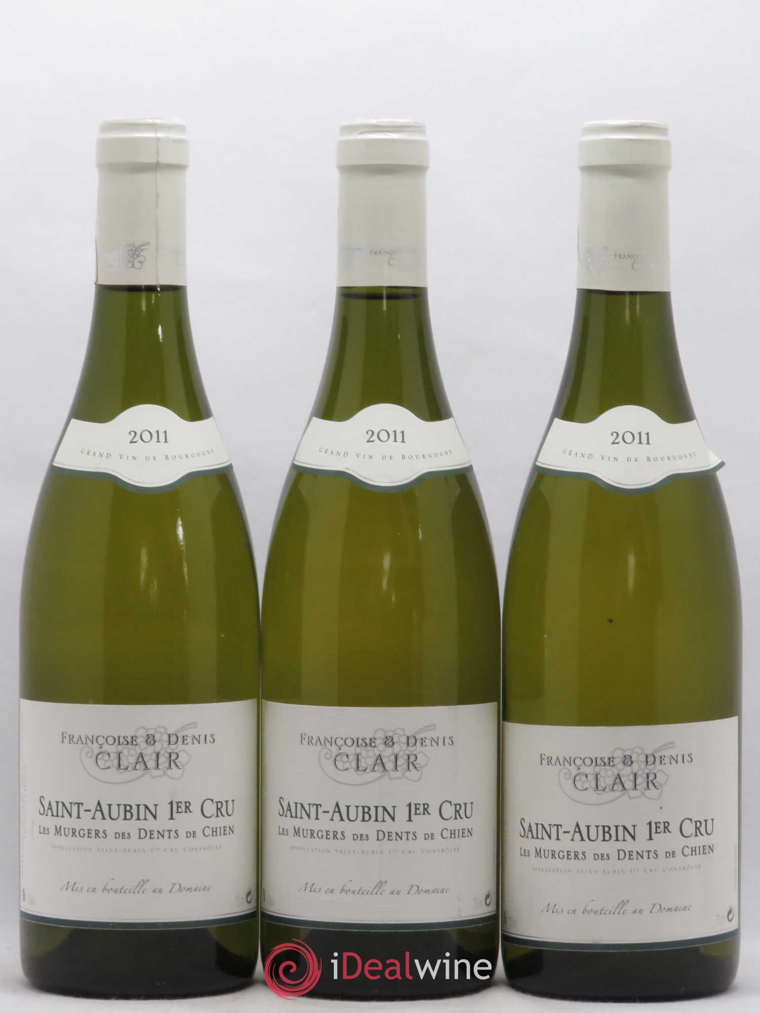 Saint-Aubin 1er Cru Les Murgers des Dents de Chien Françoise et Denis Clair (Domaine) 2011 - Lot de 3 bouteilles - 0