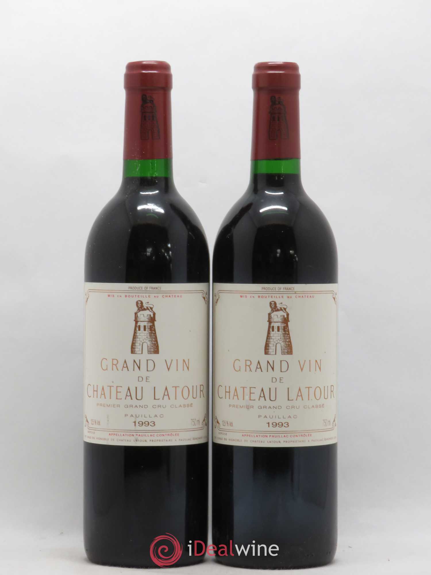 Château Latour 1er Grand Cru Classé 1993 - Lot de 2 bouteilles - 0