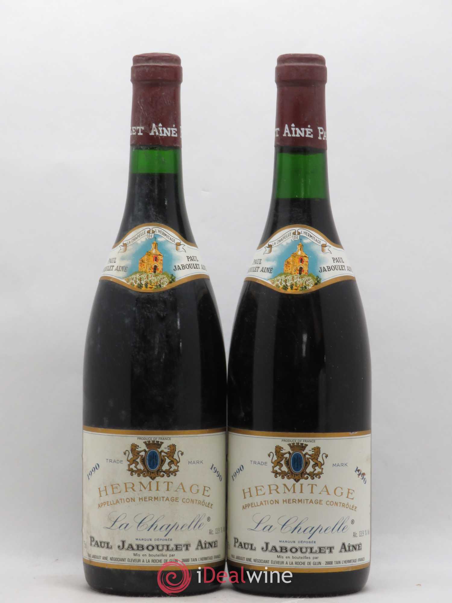 Hermitage La Chapelle Paul Jaboulet Ainé 1990 - Lot de 2 bouteilles - 0