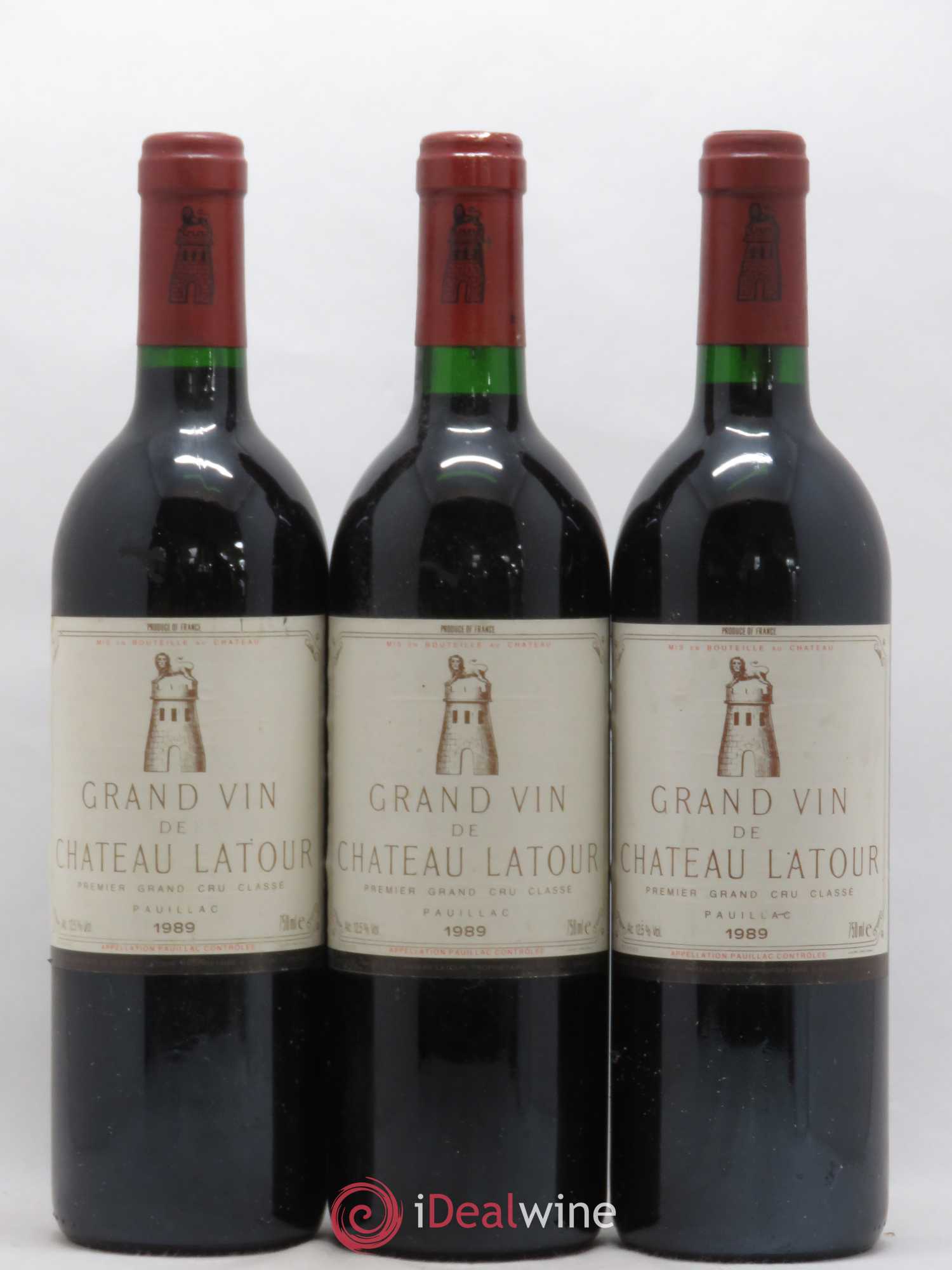 Château Latour 1er Grand Cru Classé 1989 - Lot de 3 bouteilles - 0