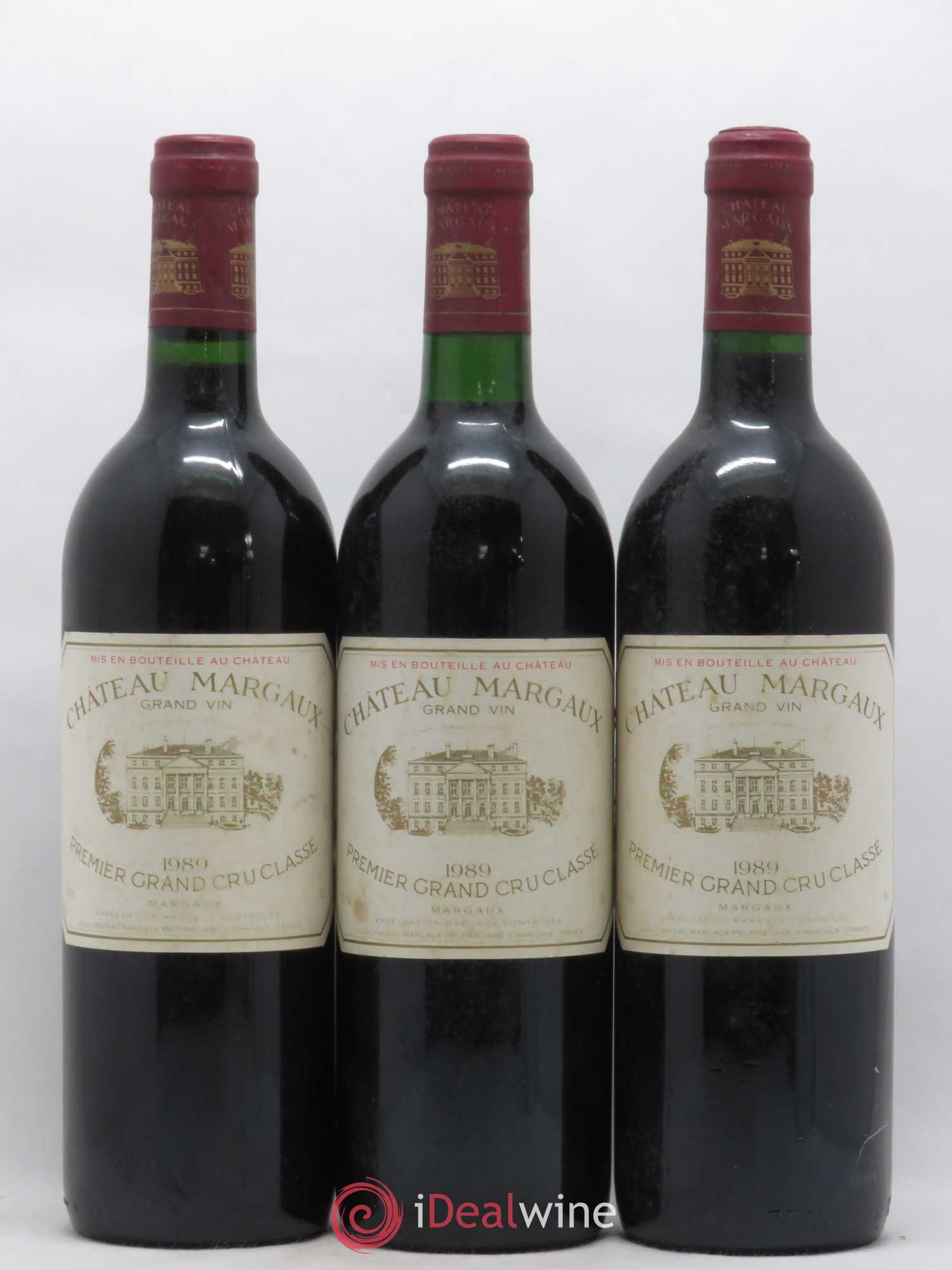 Château Margaux 1er Grand Cru Classé 1989 - Lot de 3 bouteilles - 0