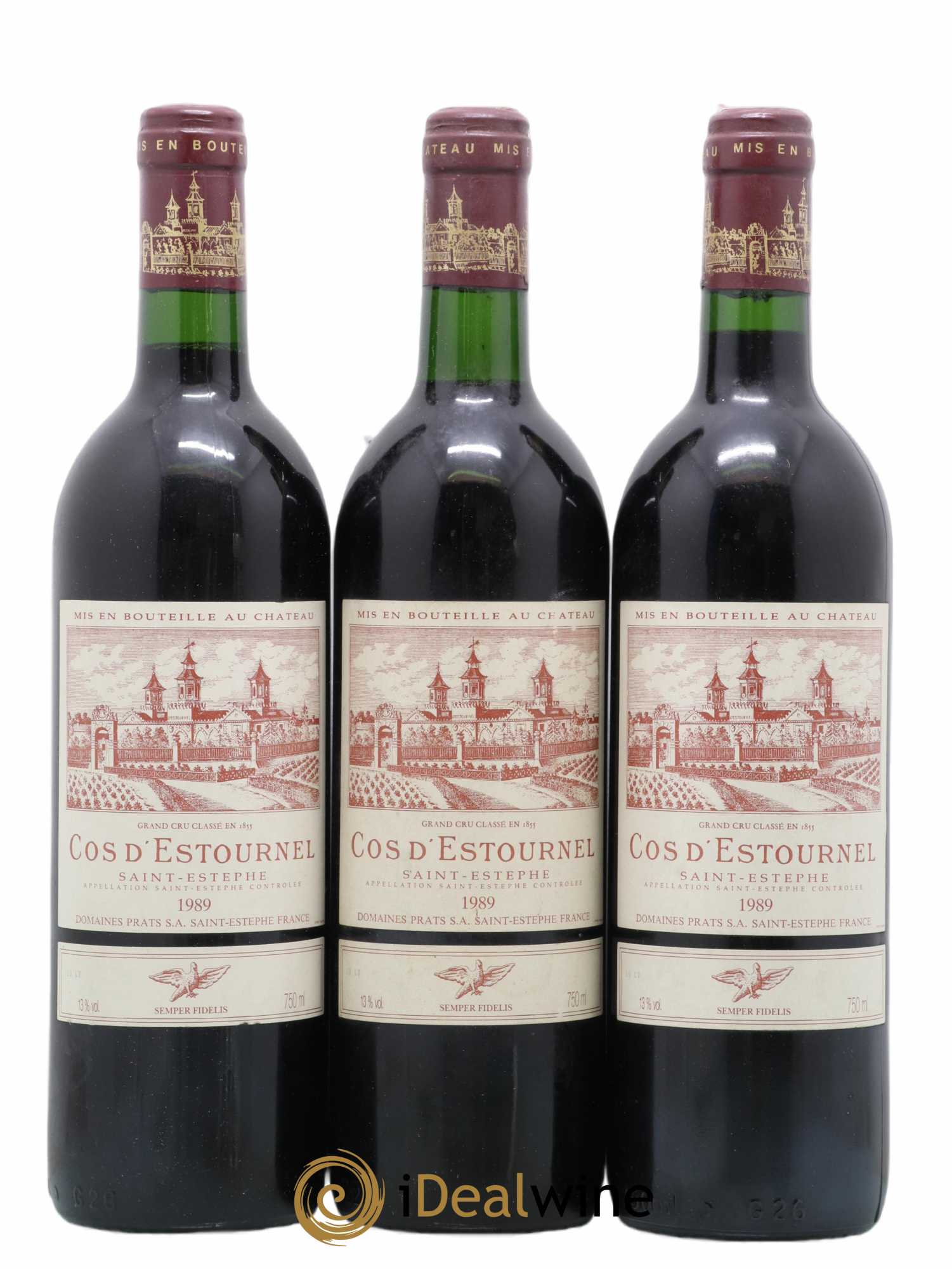 Cos d'Estournel 2ème Grand Cru Classé 1989 - Lot de 3 bouteilles - 0