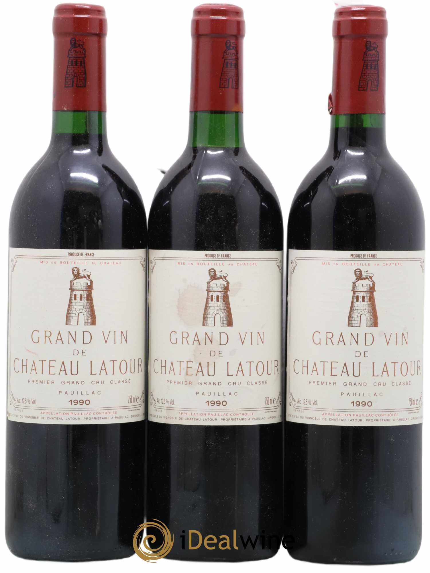Château Latour 1er Grand Cru Classé 1990 - Lot de 3 bouteilles - 0