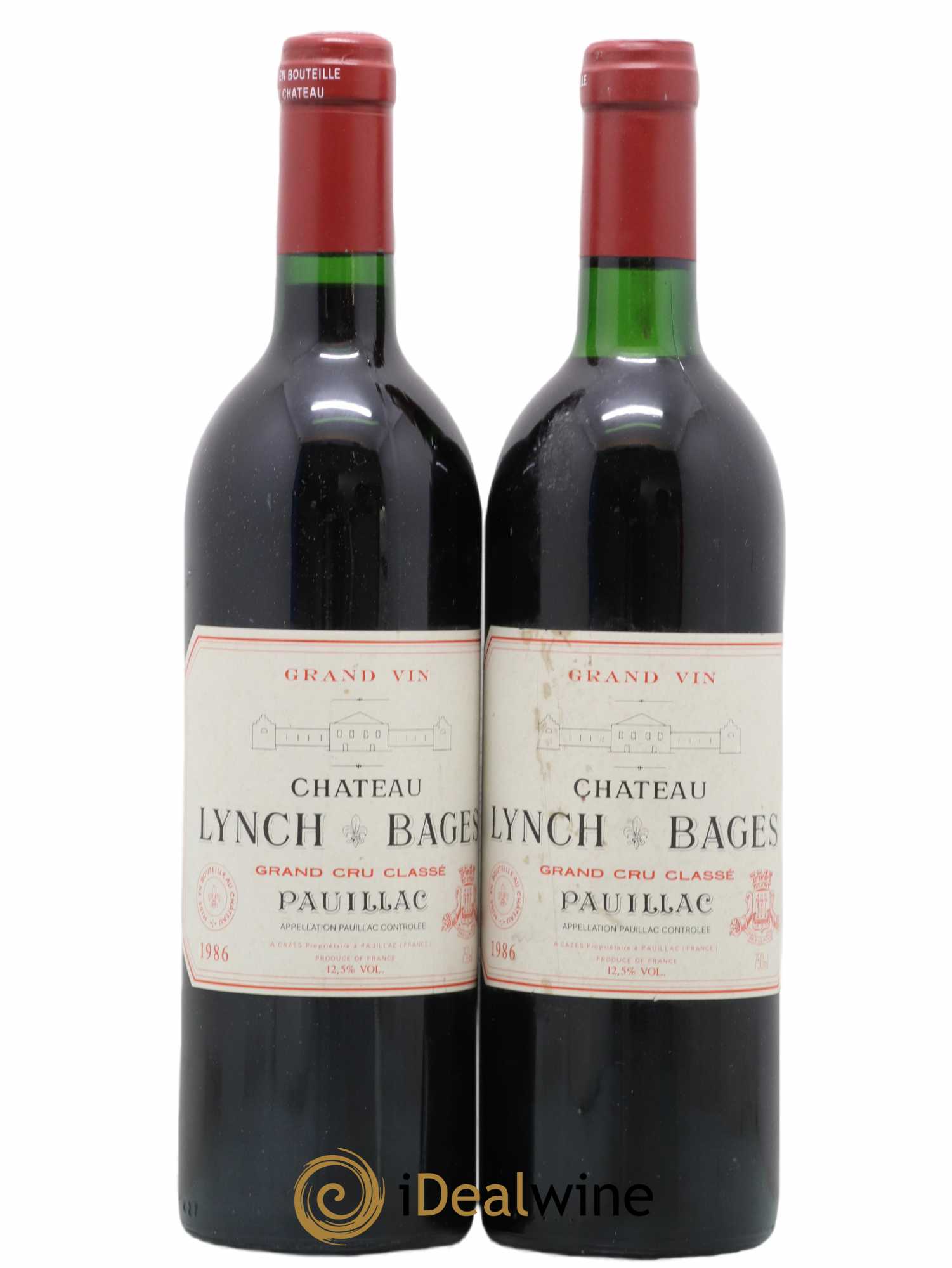 Château Lynch Bages 5ème Grand Cru Classé 1986 - Lot de 2 bouteilles - 0