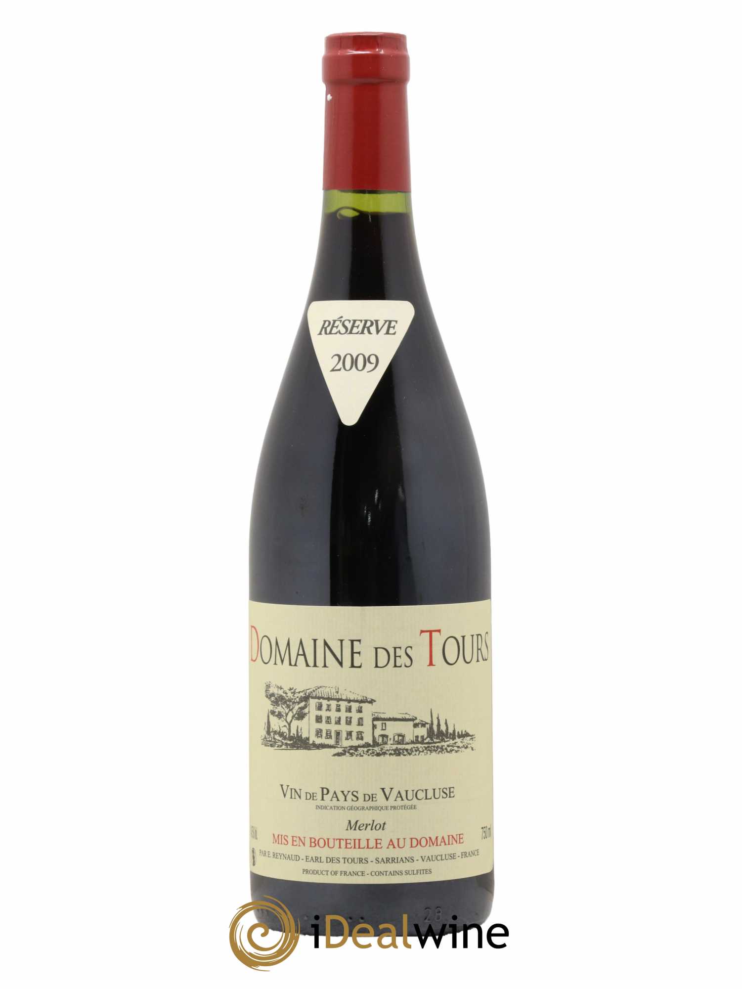 Vaucluse Domaine des Tours Merlot Emmanuel Reynaud 2009 - Lot de 1 bouteille - 0
