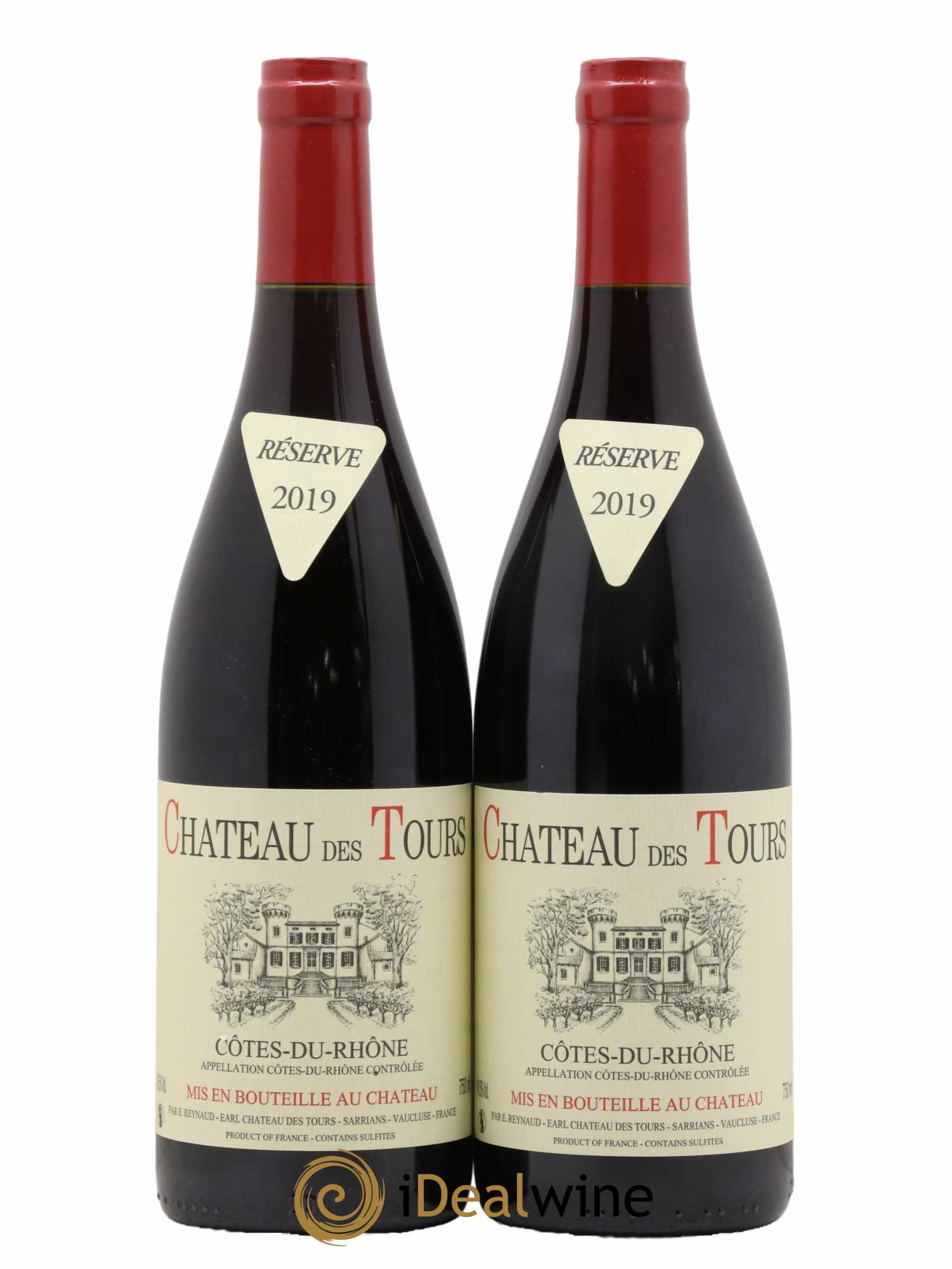 Côtes-du-Rhône Château des Tours Emmanuel Reynaud 2019 - Lot de 2 bouteilles - 0