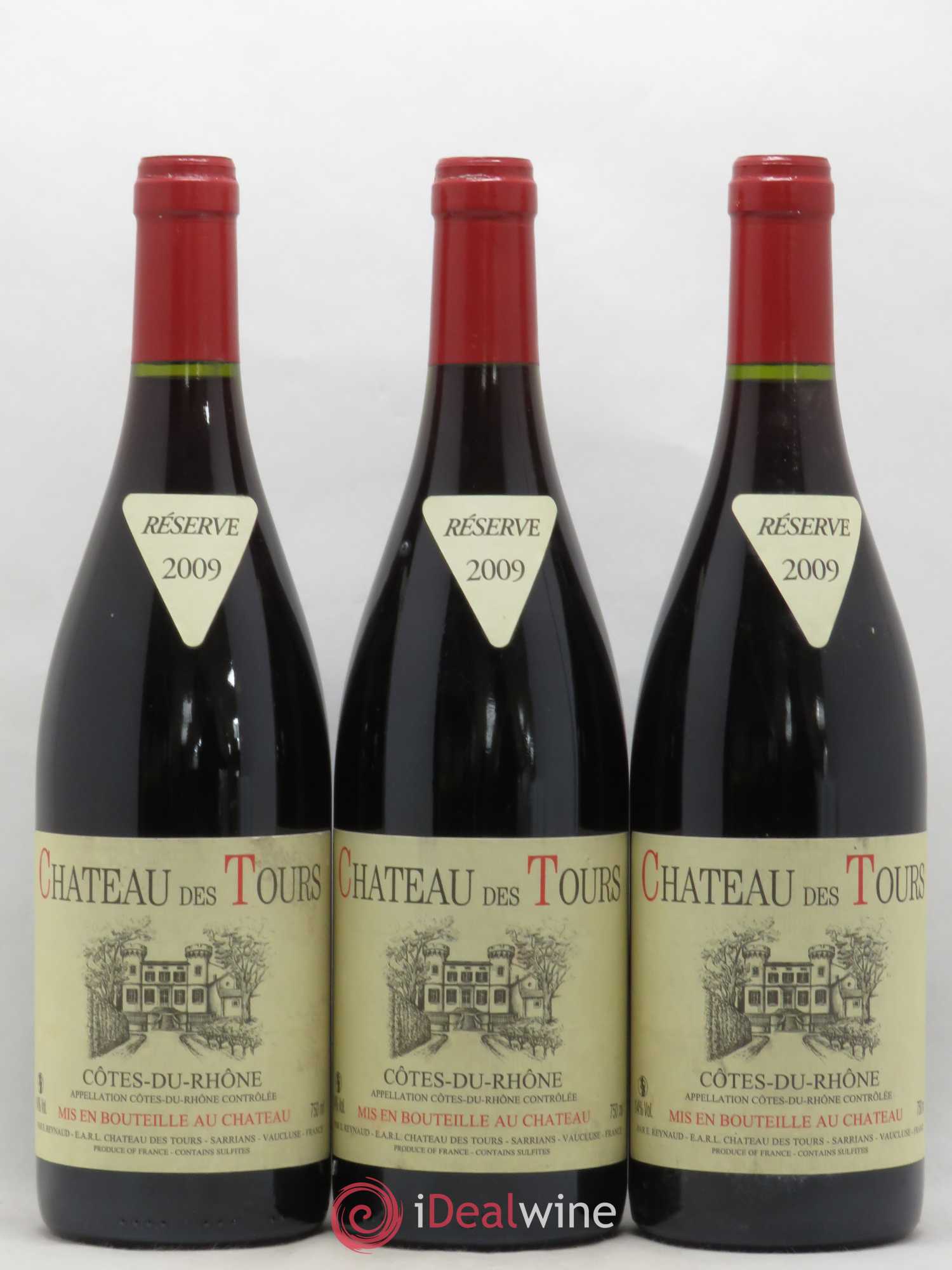 Côtes-du-Rhône Château des Tours Emmanuel Reynaud 2009 - Lot de 3 bouteilles - 0